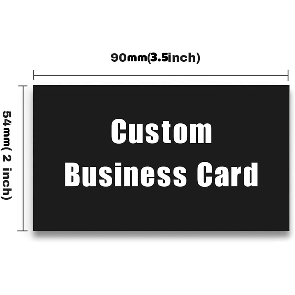 200Pcs Custom Business Cards Add Photo/LOGO/Text Personalized Business Cards for Small Business 300gsm Matte Paper Front & Back Sides Printed 3.5" x 2"