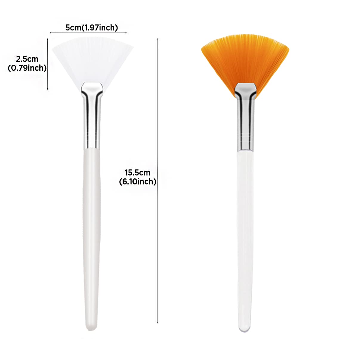 18 Pieces Fan Brushes Facial Mask Brush Soft Makeup Mask Applicator Acid Applicator Esthetician Brush Cosmetic Tools for Mud Cream, Makeup Peel