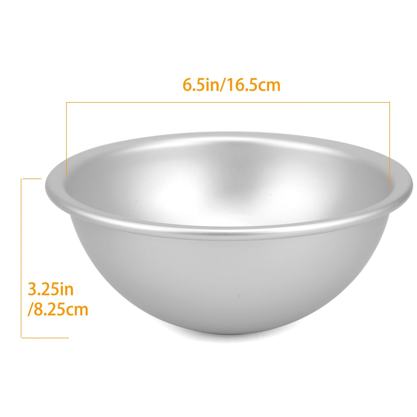 6 Inch Dome Cake Pan, DIY 3D Half Football Soccer Shaped Hemisphere Cake Mold, Aluminum Alloy Cake Molds Nonstick Baking Tools