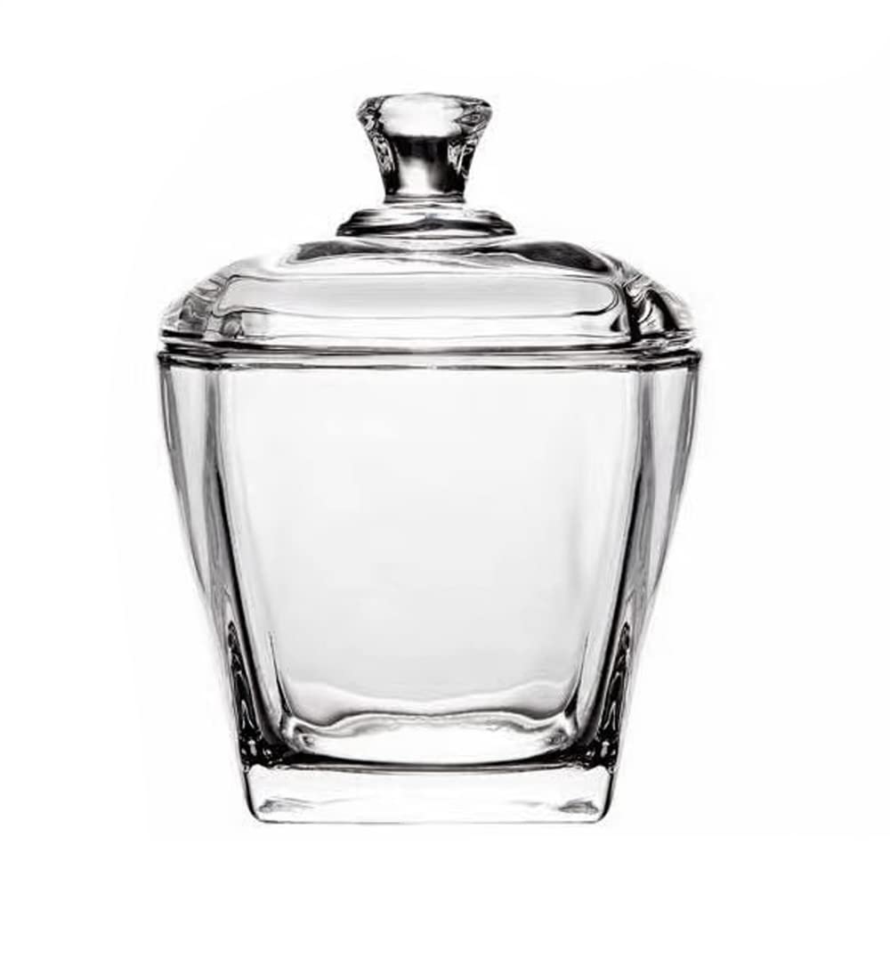 123Arts Glass Sugar Bowl Spice Jar Seasoning Pot Storage Snack Jar with Lid,8oz,240ml