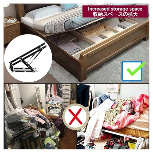 1 Pair Lifting Bed Mechanism,Bed Lift Support, Hydraulic Rod Storage Bed Divider Mechanism Bed Frame Hardware Ideal For Lifting Mattresses,Boards Or Bed Frames For Sofas And Beds, Bed Storage Lift Kit
