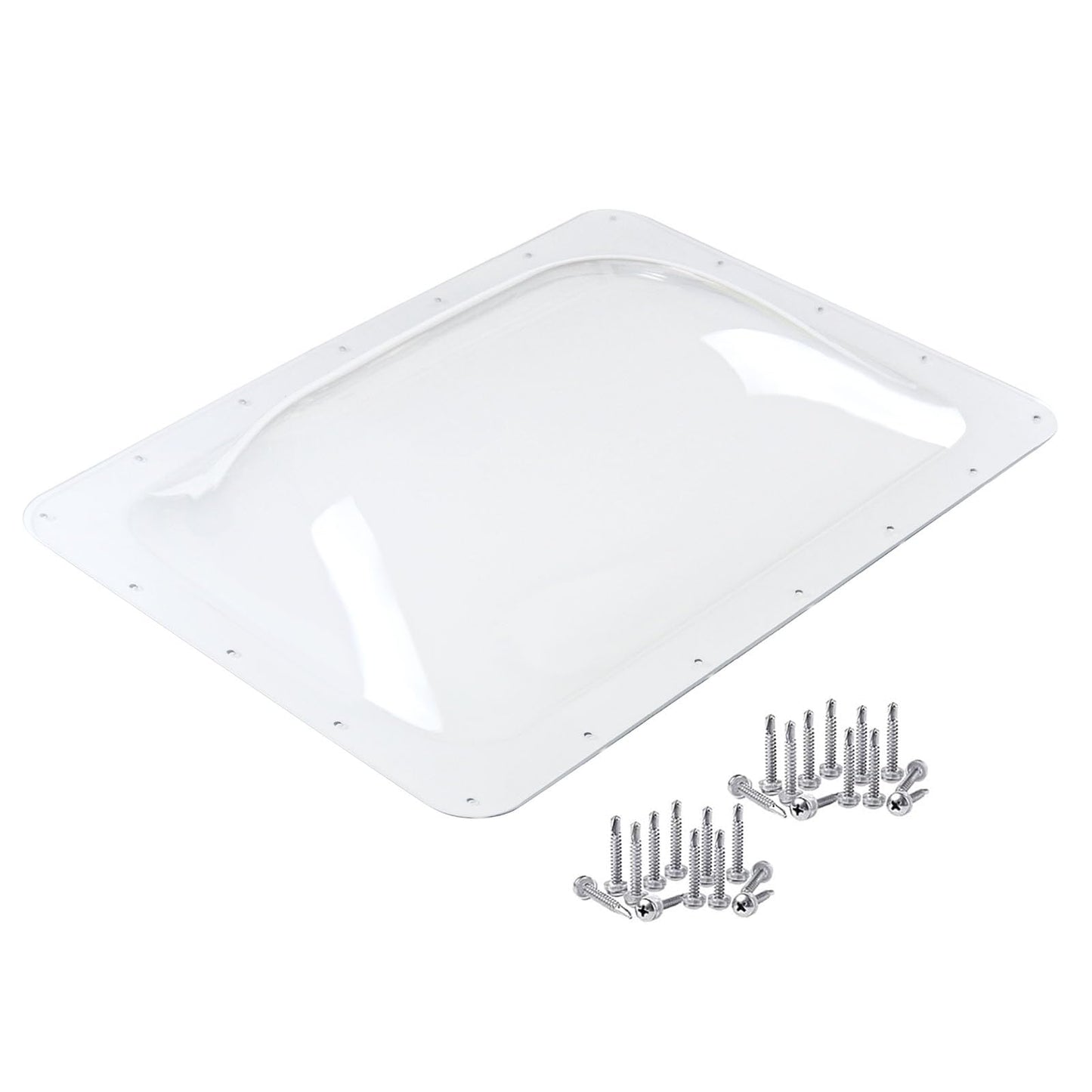 XMK 18" x 26" RV Skylight Replacement Cover for Camper Trailer Motorhome Roof, RV Shower Skylight Cover Outer Dome Fit 14" x 22" Openings, Impact Resistant, Clear