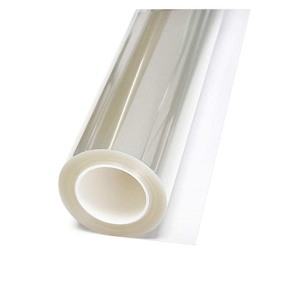 4mil 0.1mm Thickness Clear Security and Safety Window Film Shatterproof Glass Protective Vinyl Adhesive Explosion-Proof Tranparent Window Sticker Film, 17.7Inch x 10Feet