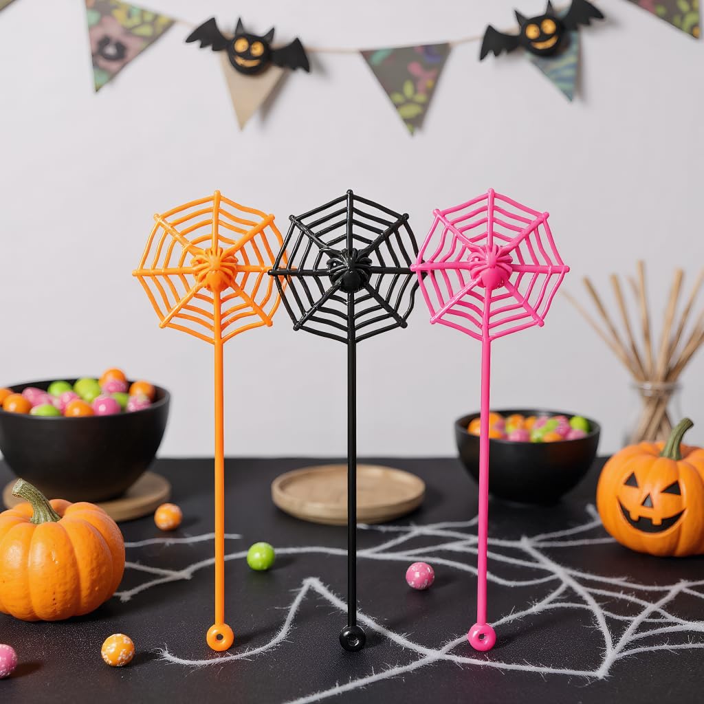 36Pcs Sticky Spider Web Hands, Halloween Party Favors Bulk for Kids, Stretch & Throw Toys for Classroom Prizes, Goodie Bag Stuffers, Pinata Fillers, Spider Decorations