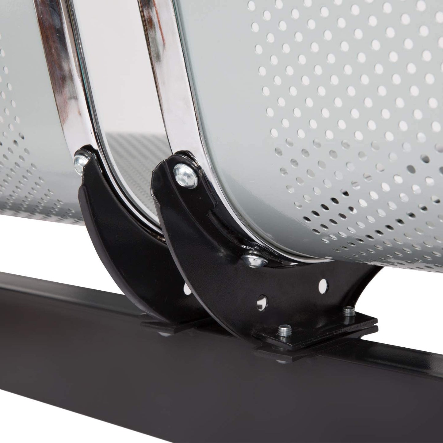 Waiting Room Chair Bench - Airport Reception Bench with Arms Guest Reception Chairs Office Chair Lobby Bench Seating Office Bench Waiting Area Chairs for Airport Market Bank Hospital School, Silver