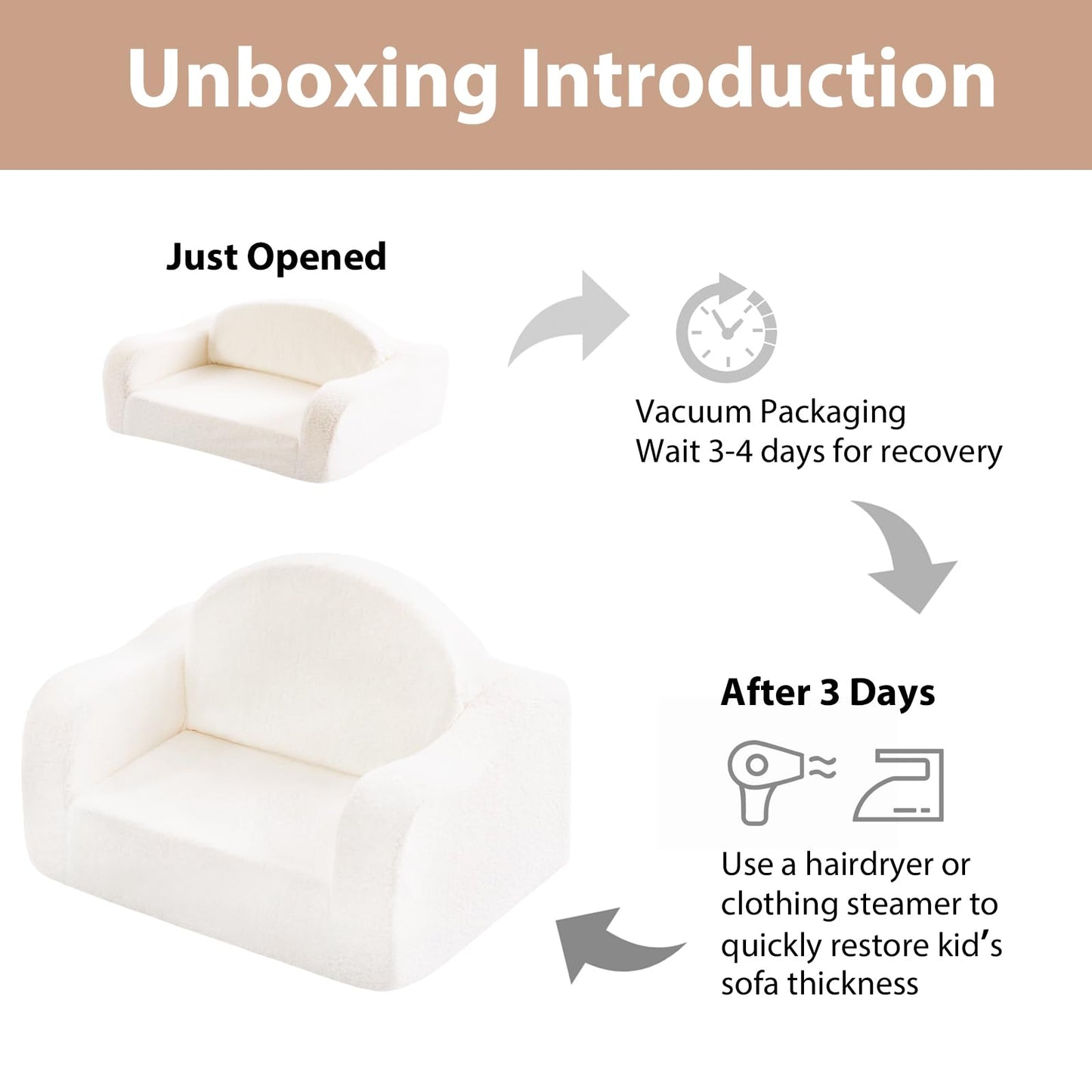 Welnow 2-in-1 Kids Sofa Chair, Convertible Toddler Chair Flip Out Children Sofa Chair with Wave Armrests Folding Kids Play Sofa with Side Pockets & Removable Cover Armchair for Girl or Boy