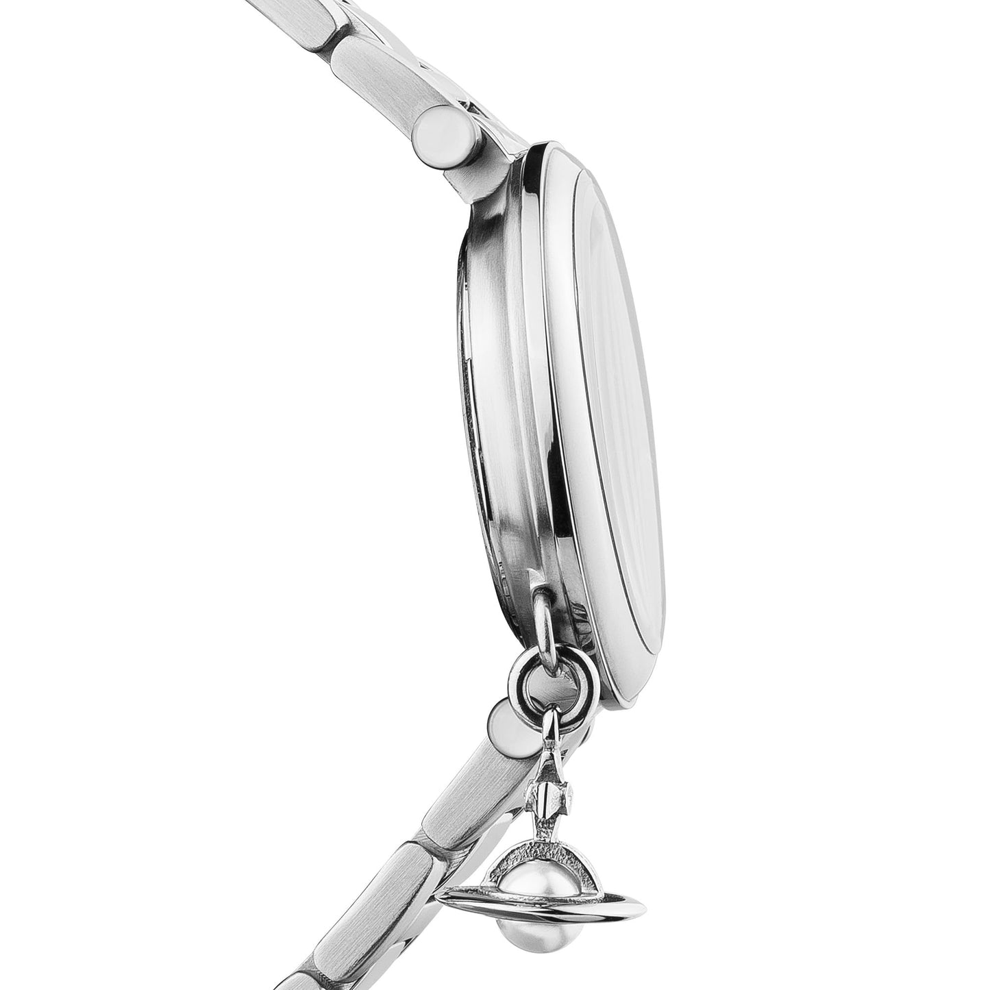 Vivienne Westwood Mother Orb Ladies Quartz Watch with Silver Dial and Silver Stainless Steel Bracelet VV006PSLSL