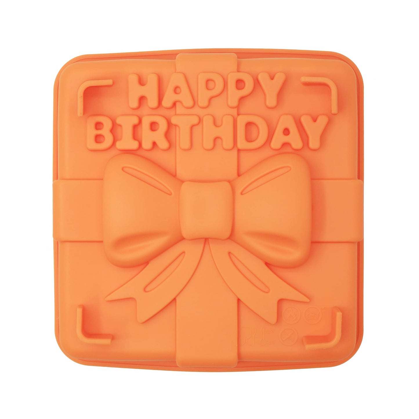 X-Haibei 8-inch Happy Birthday Gift Box Cake Pan Pizza Gelatinas Baking Silicone Square Mold