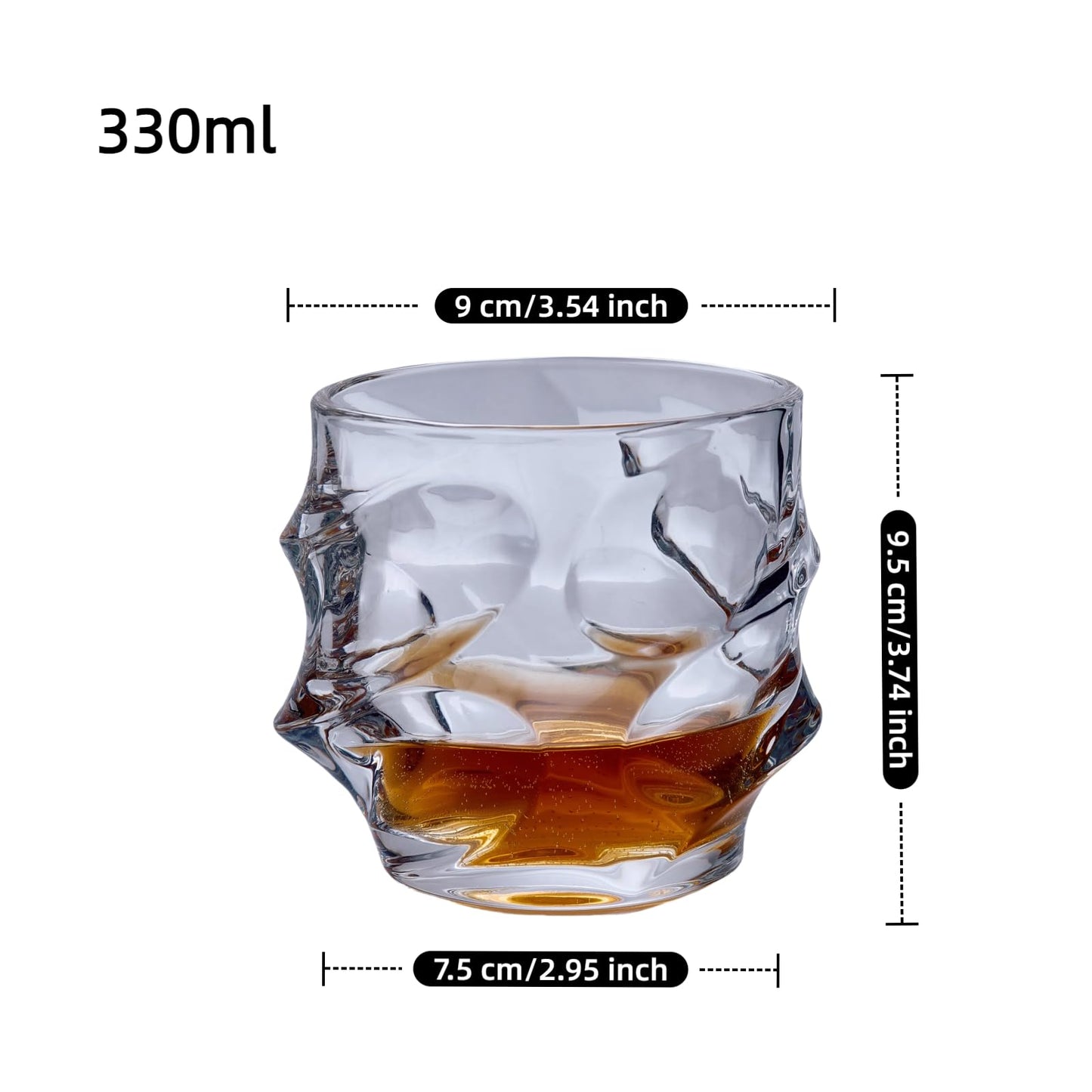 Xihangsolo Whiskey Glasses, Japanese Crystal Whisky Glass, Crystal Whiskey Glasses, Bourbon Glasses Set, Gifts for Men Wine Glass Set (2pcs)