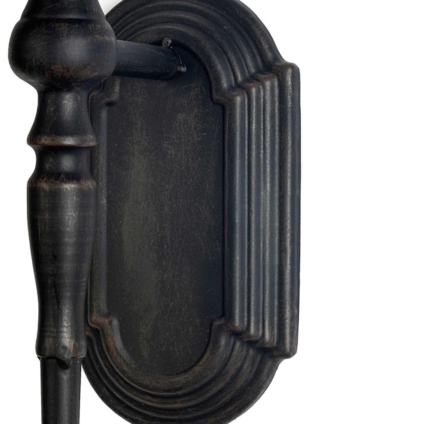 Wall Sconce Candle Holder (Set of 2) Black Crown and Scepter Design Wall-Mount Metal Candle Holders Hanging Iron Wall Candle Sconce Holder for Living Room, Bathroom, Dining Room