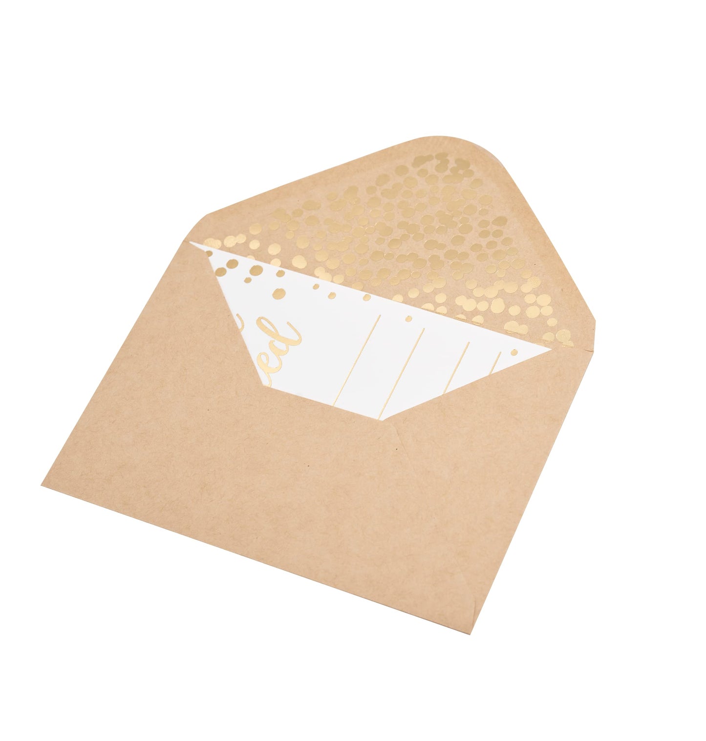 50 Pack Invitation Card - Elegant Greeting Cards ‘’You are Invited’’ in Gold Foil Letters – for Wedding, Bridal Shower, Baby Shower, Birthday Invitations - 52 Kraft Envelopes Included - 4" x 6"