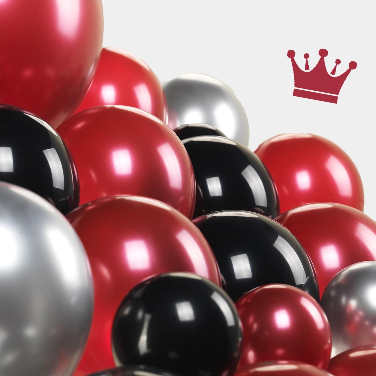 yeewaka Burgundy and black silver balloon garland arch kit 160pcs Maroon black balloons for graduation class of 2025 Prom Wedding Birthday baby shower party decorations