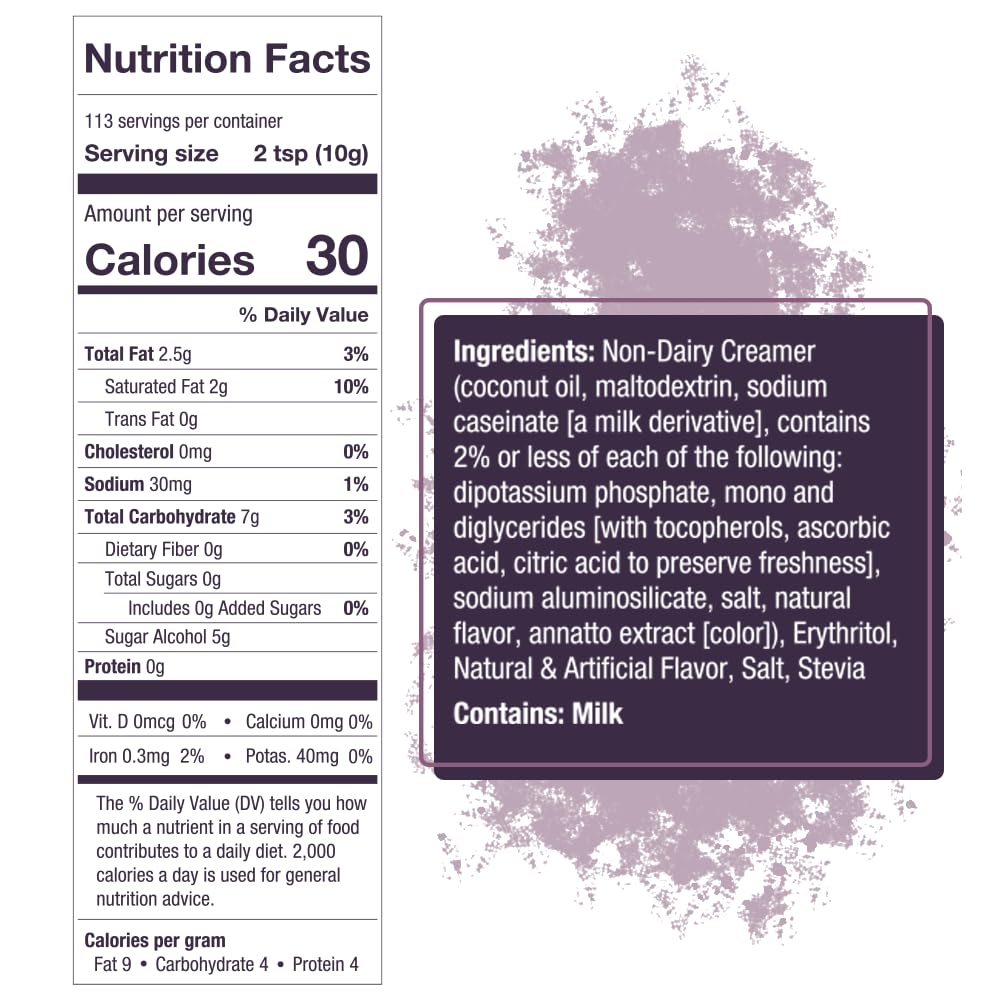 5 SPARROWS Sugar-Free White Chocolate Flavored Drink Mix- Stevia, Keto Friendly, Low FODMAP - No Sugar Coffee Creamer, 40 oz (2.5lb)