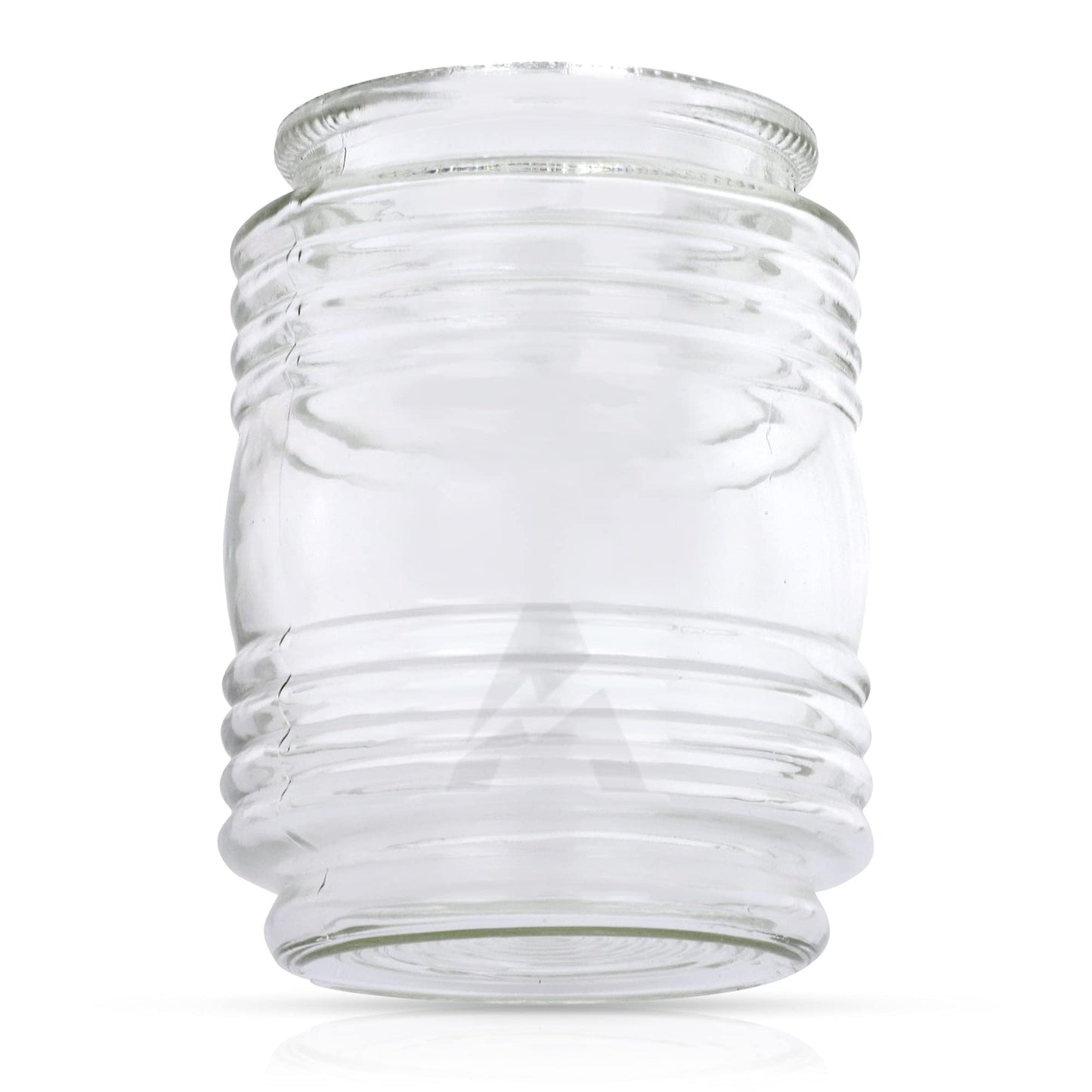 (Pack of 2) Airmont Products AP-10501, 4-1/2" Clear Retro Utility-Type Cylindrical Glass Porch Light Shade, 4-1/2" High x 3-3/4" Wide, 3-1/4" Fitter Style Opening, 2-Pack