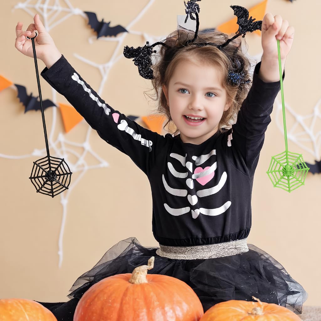36Pcs Sticky Spider Web Hands, Halloween Party Favors Bulk for Kids, Stretch & Throw Toys for Classroom Prizes, Goodie Bag Stuffers, Pinata Fillers, Spider Decorations