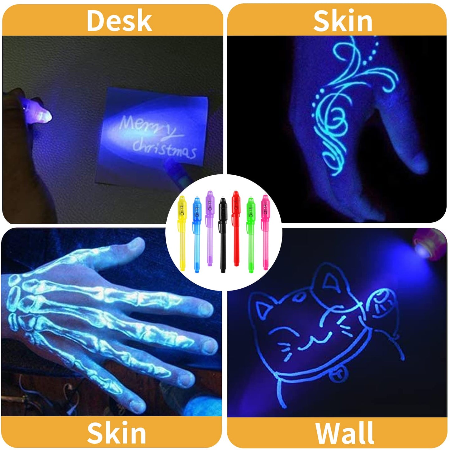 WEST STORY 32Pcs Invisible Ink Pen, Spy Pen with UV Light for Kids Magic Party Favors, Magic Pens for Kid Writing Secret Message, Goodies Bags Toy, Kids Party Favors, Class Gift