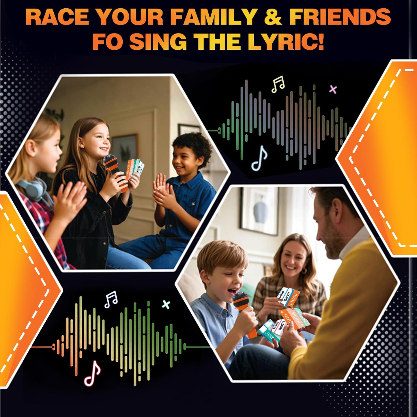 2025 New Family Karaoke Party Game, Fun The Microphone Board Games, 2-10 Players - 250 Music Lyrics, Great for Kids, Adult & Music Lovers, Game Nights, Birthday Gift
