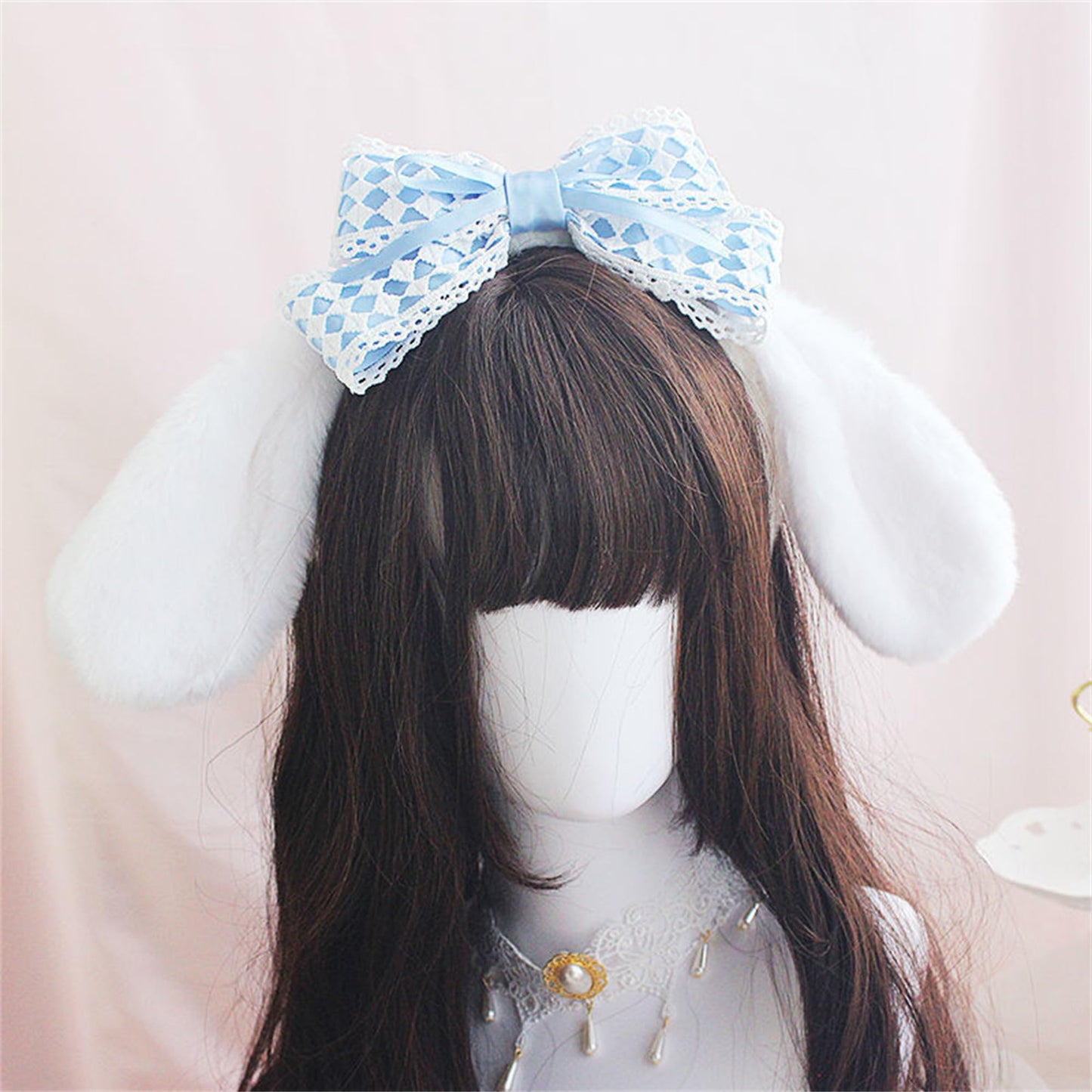 Vlmazlm Cosplay Hairpin Ear Headband Plush Hairband Women Kawaii Butterfly Costume Halloween Christmas Holiday Birthday Party Gift (style-E)