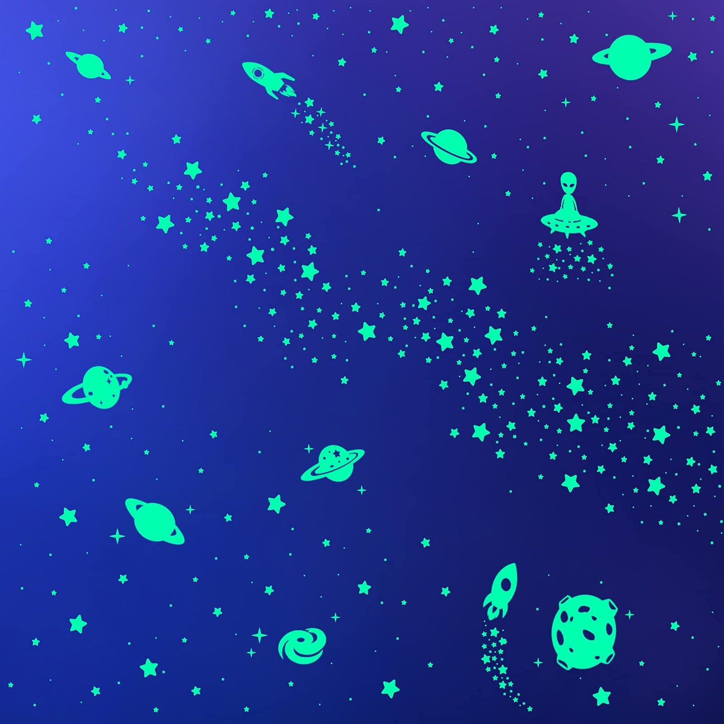 260 PCS Glow in The Dark Stars, Glowing Stars for Ceiling, Star Wall Decals Solar System Space Galaxy Planets Wall Stickers for Kids, Girls Boys Room Decorations for Bedroom