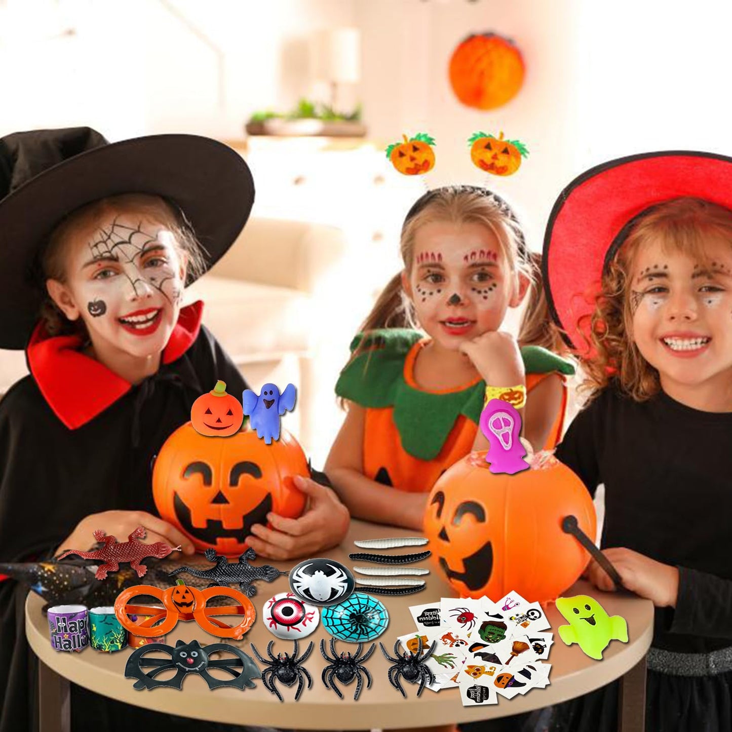200PCS Halloween Party Favors Assortment Bulk, Halloween Toys for Kid Girls Boys Goodies Party Bags Stuffers Fillers Prizes for Trick or Treat Classroom Prize