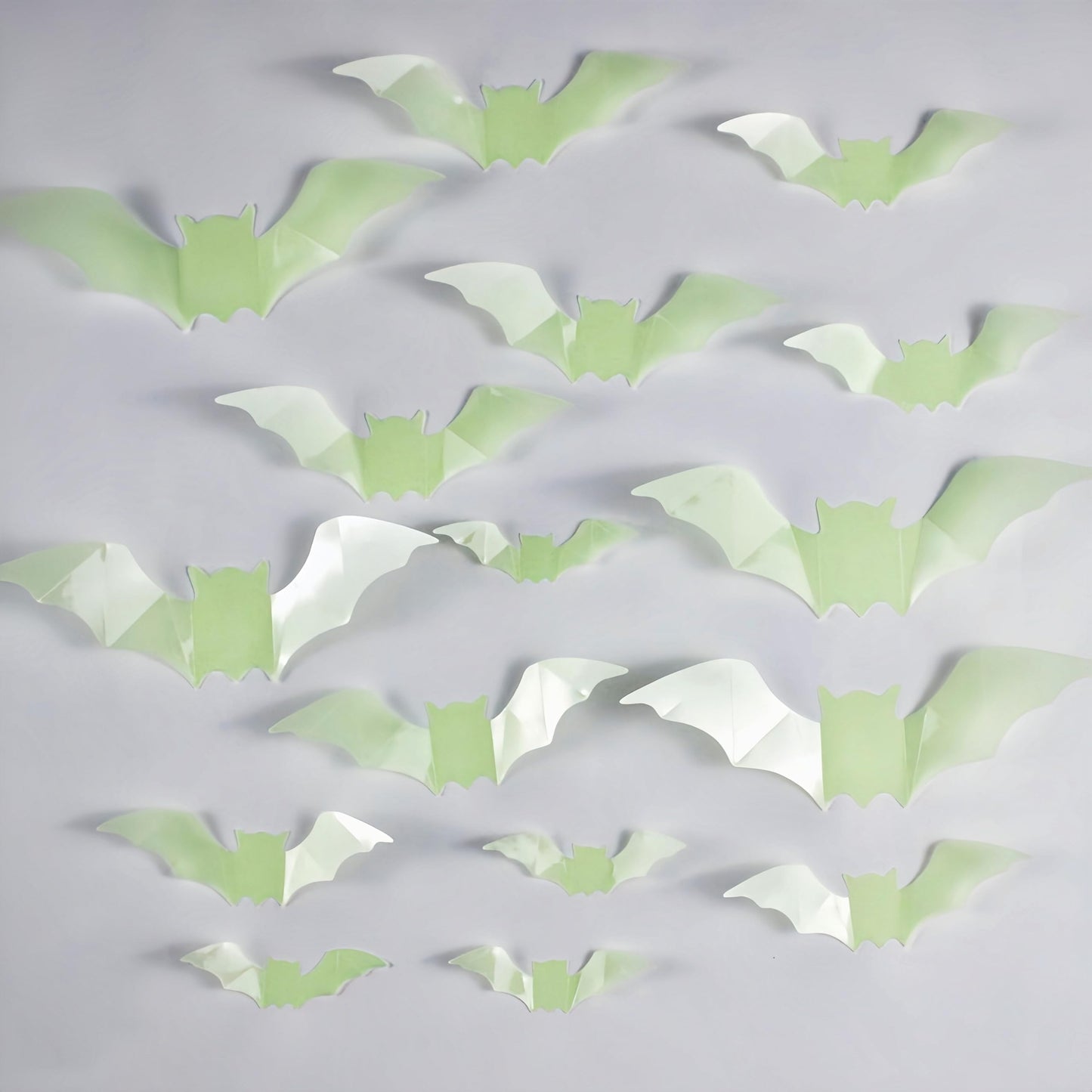 16PCS Glow in The Dark Halloween Bat Wall Decals 3D Luminous Bats Halloween Wall Decorations Stickers Glowing Bat Self-Adhesive Window Clings for Scary Halloween Theme Party Decorations Supplies