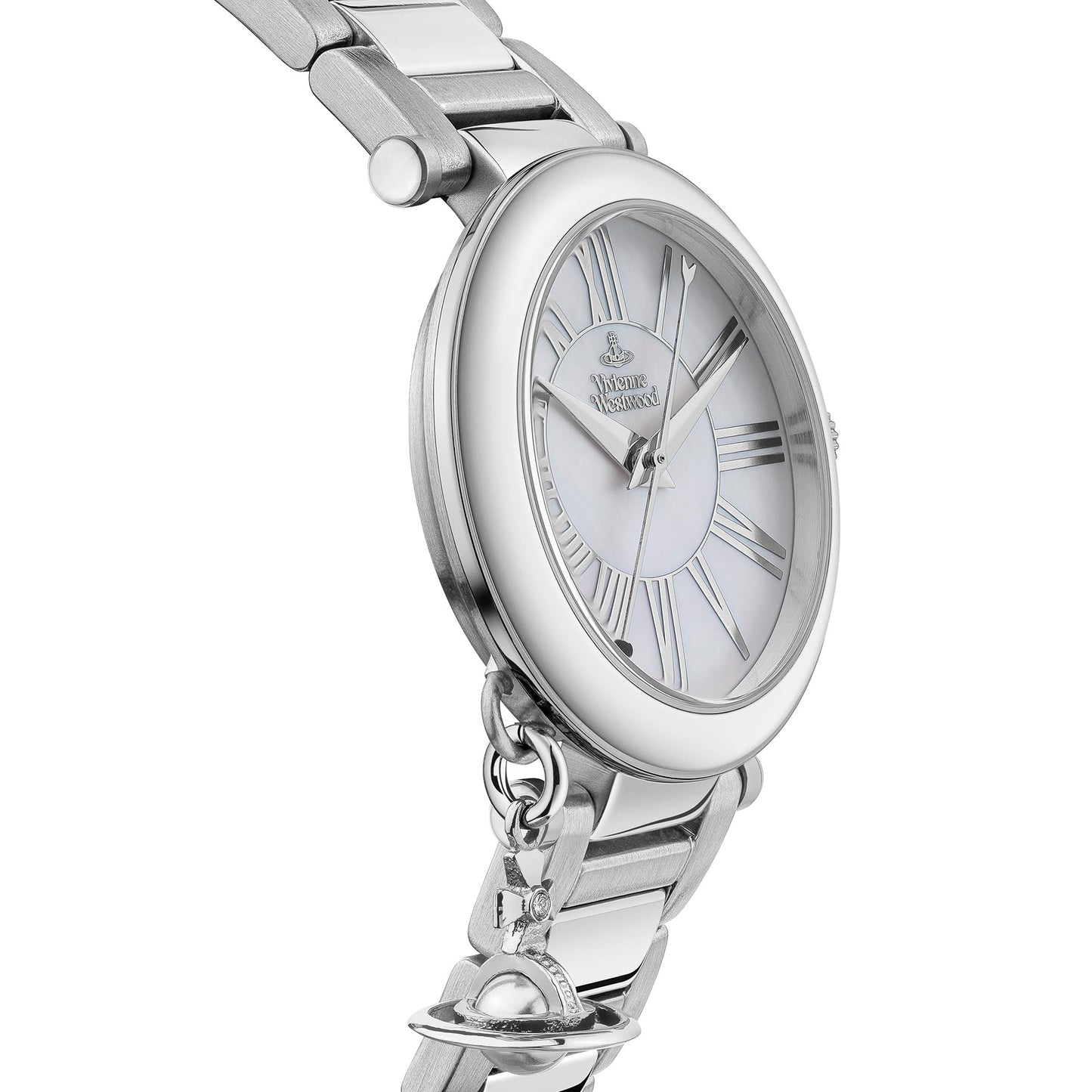 Vivienne Westwood Mother Orb Ladies Quartz Watch with Silver Dial and Silver Stainless Steel Bracelet VV006PSLSL