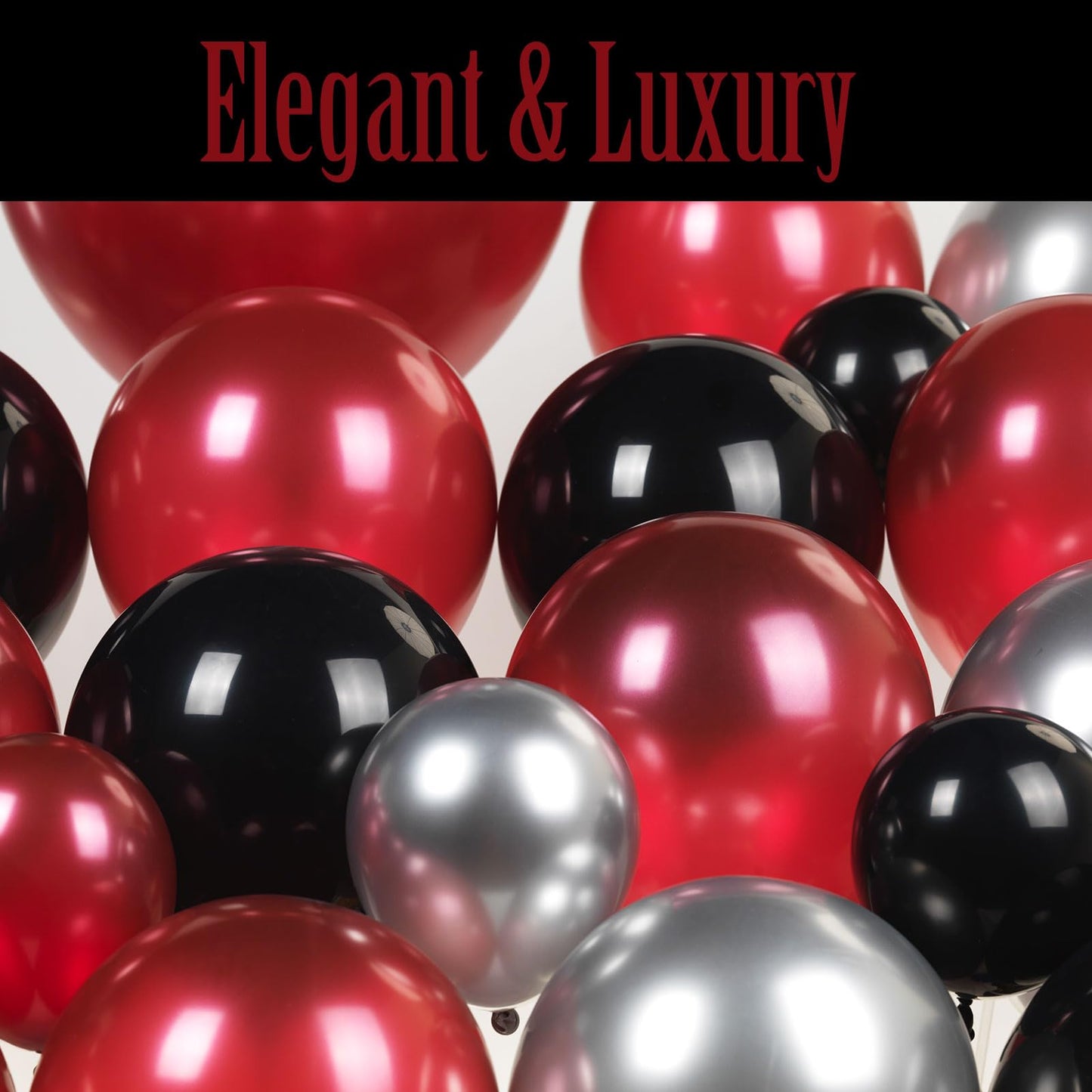 yeewaka Burgundy and black silver balloon garland arch kit 160pcs Maroon black balloons for graduation class of 2025 Prom Wedding Birthday baby shower party decorations