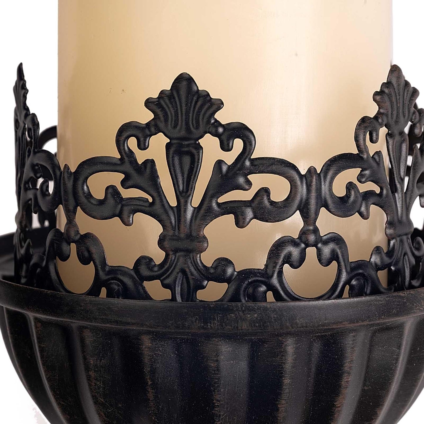 Wall Sconce Candle Holder (Set of 2) Black Crown and Scepter Design Wall-Mount Metal Candle Holders Hanging Iron Wall Candle Sconce Holder for Living Room, Bathroom, Dining Room