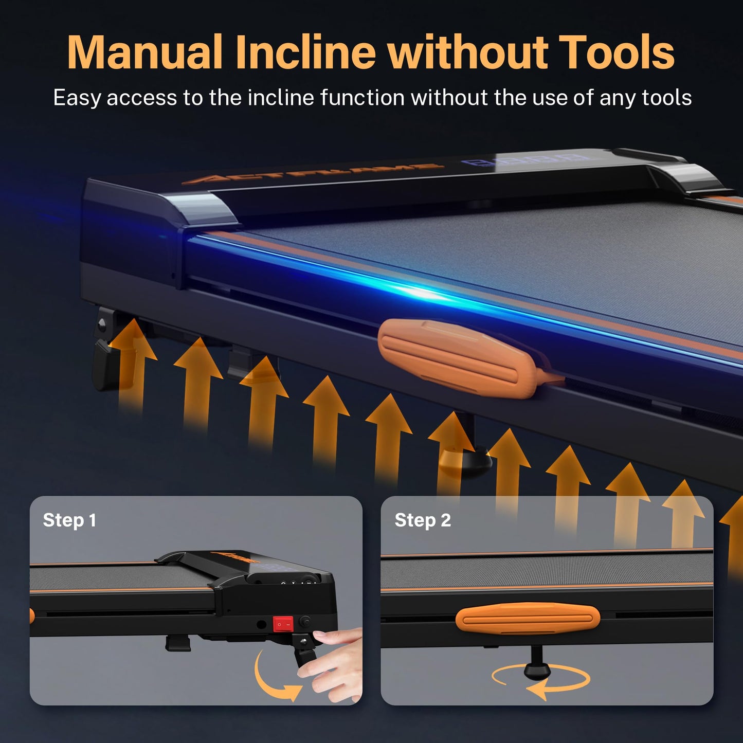 Walking Pad with Incline, Under Desk Portable Foldable Treadmill for Home Office, Walking Pad 4 in 1 for Walking Running, 2.5HP Compact Small Treadmill with Remote Control