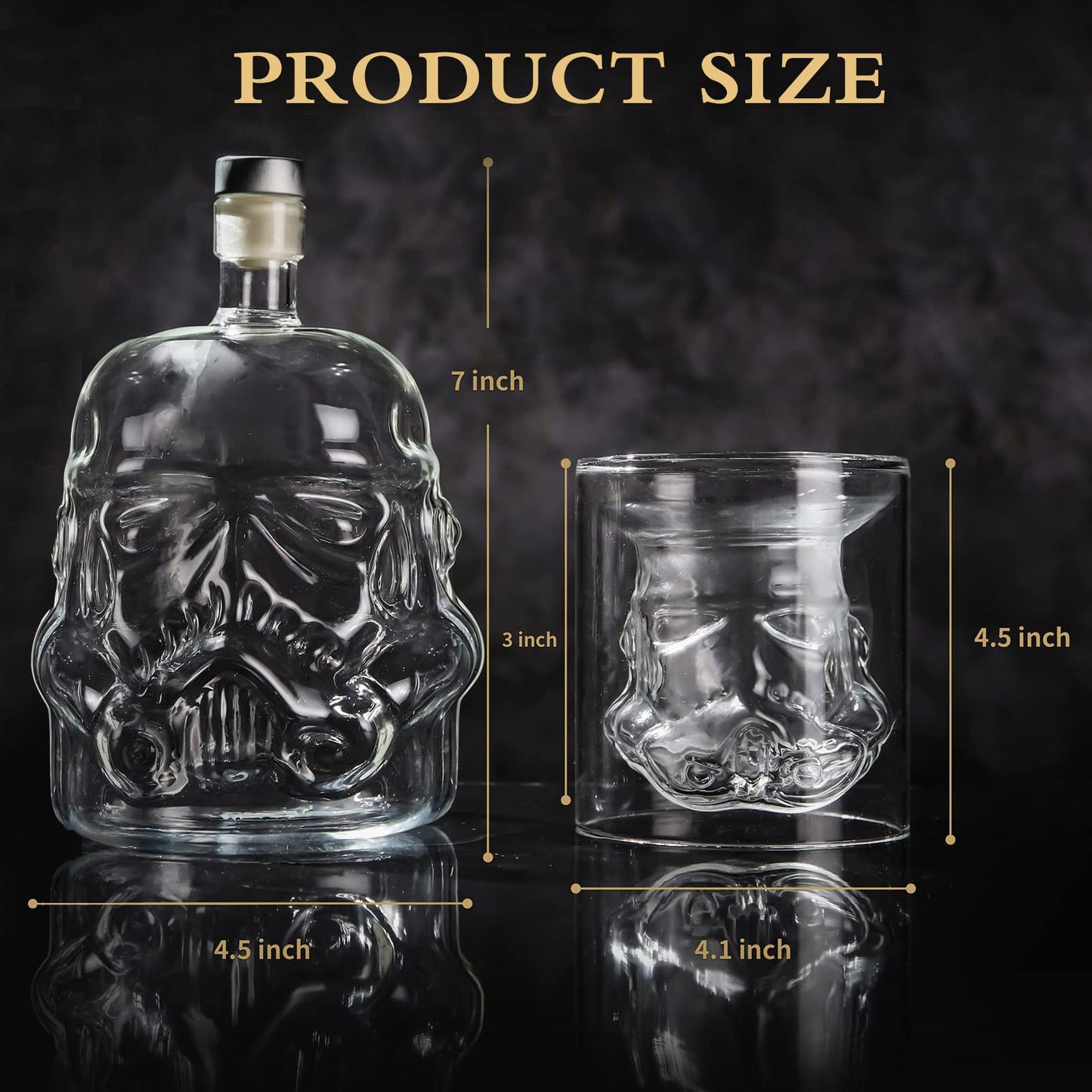 Whiskey Decanter Set Gifts for Men with 2 Wine Glasses 150ml, Whiskey Carafe for Bourbon, Vodka, liquor Decanter, Alcohol Gifts for Men Dad Husband (750ml)