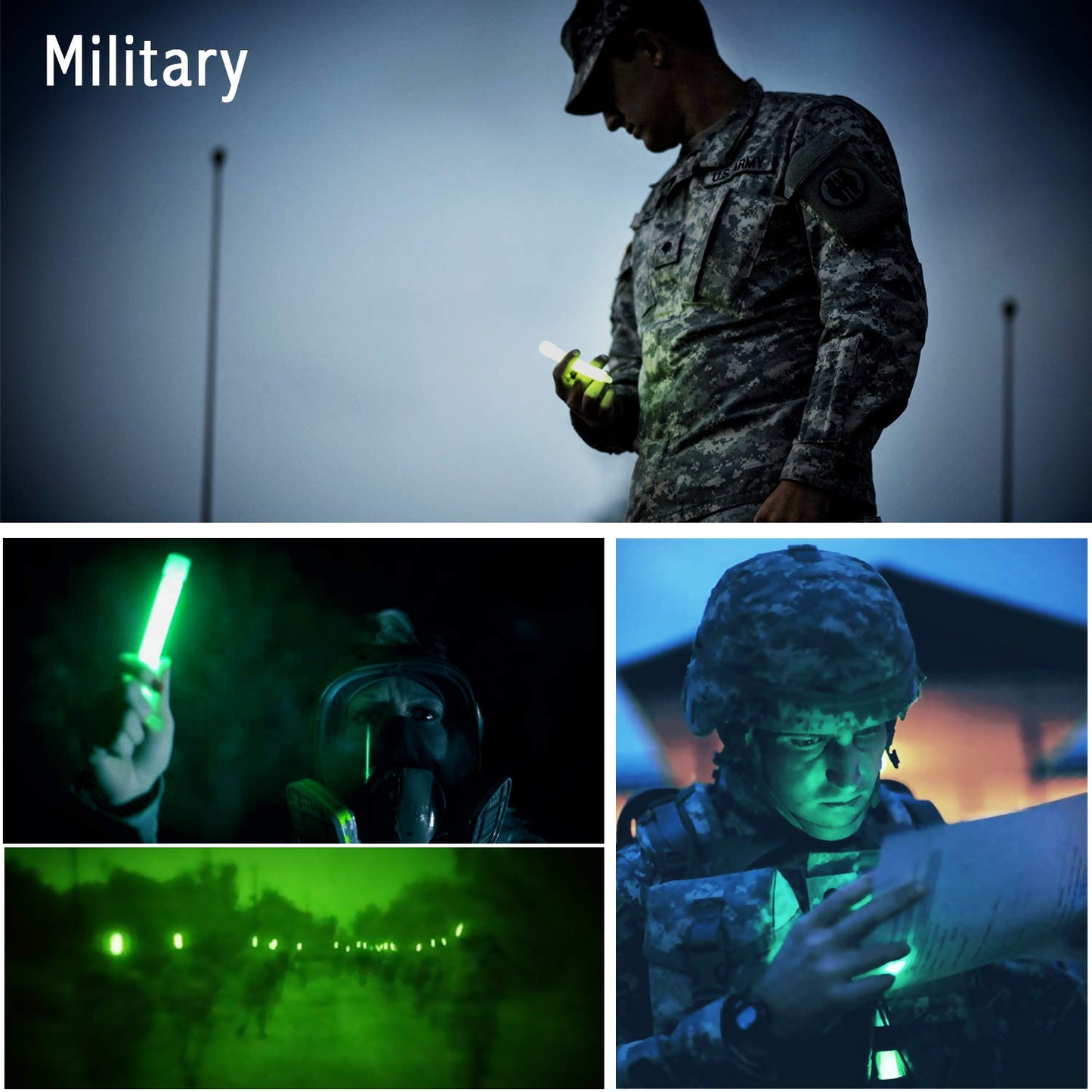 20 Industrial Grade Glow Sticks/Ultra Bright Light Sticks - Emergency Light Sticks for Camping Accessories, Hurricane Supplies,Earthquake, Survival Kit and More - Lasts Over 12 Hours (Multi Color)