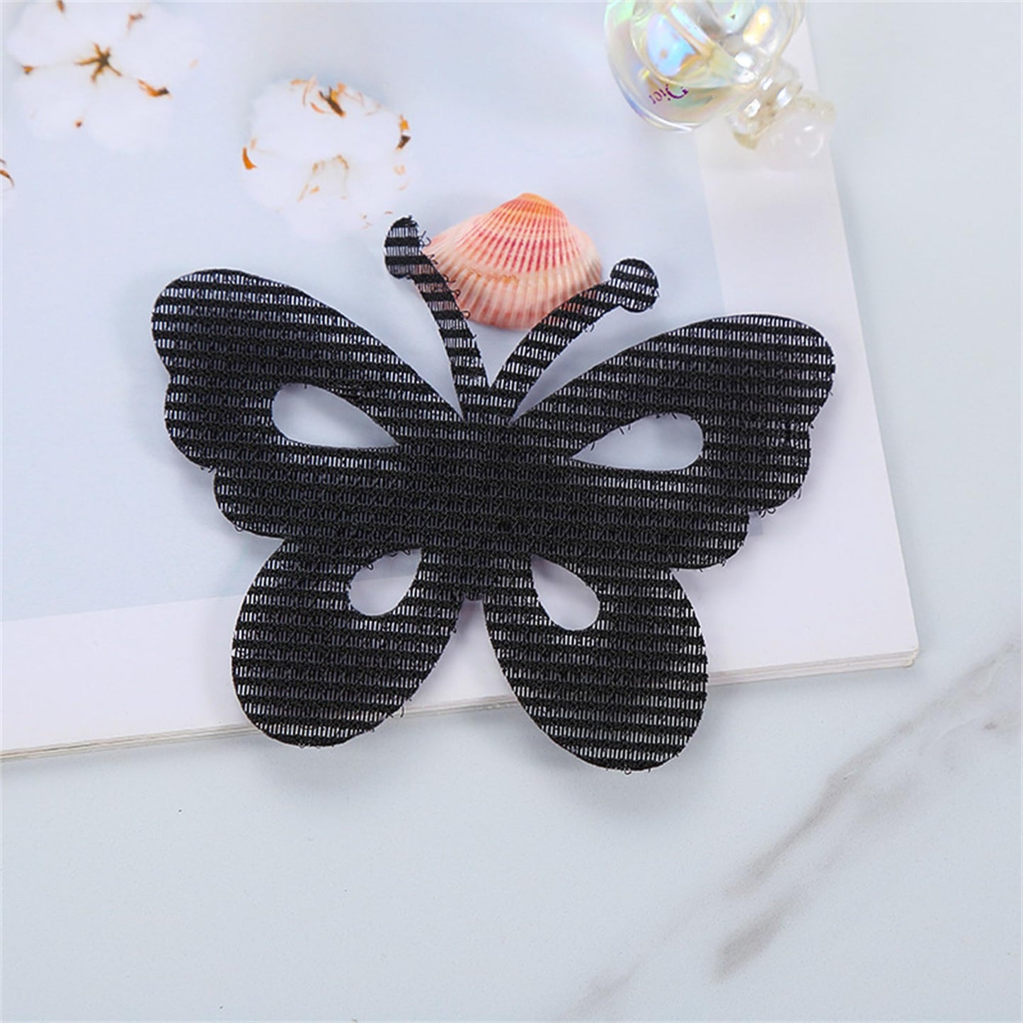 Vlmazlm Cosplay Hairpin Ear Headband Plush Hairband Women Kawaii Butterfly Costume Halloween Christmas Holiday Birthday Party Gift (style-E)