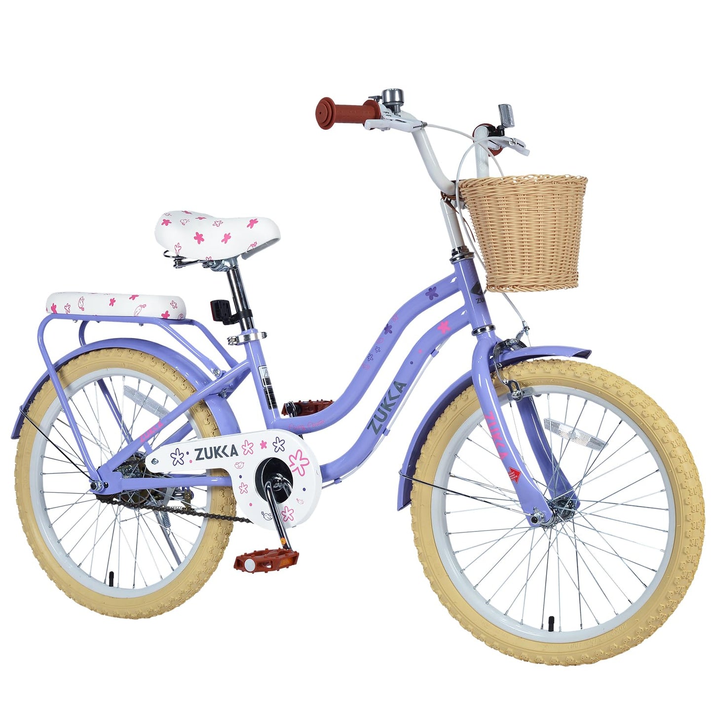 20" Inch Girls Bike Kids Bikes Girl Bicycle 20” Bikes 20 Bike for Girls Ages 7 8 9 10 Years Old,MTB Single Speed Bicycle,Enclosed Chainguard Kids' Bicycles,3 Colors (Light Purple)