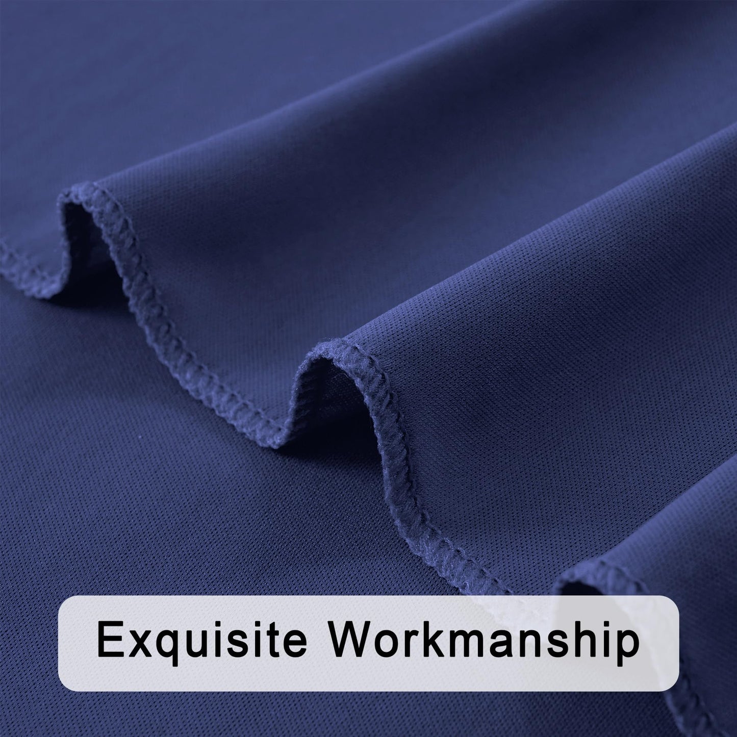 10ftx10ft Navy Blue Wrinkle-Free Backdrop Drapes, Not See-Through Navy Blue Polyester Background Curtains Backdrop Decorations for Party