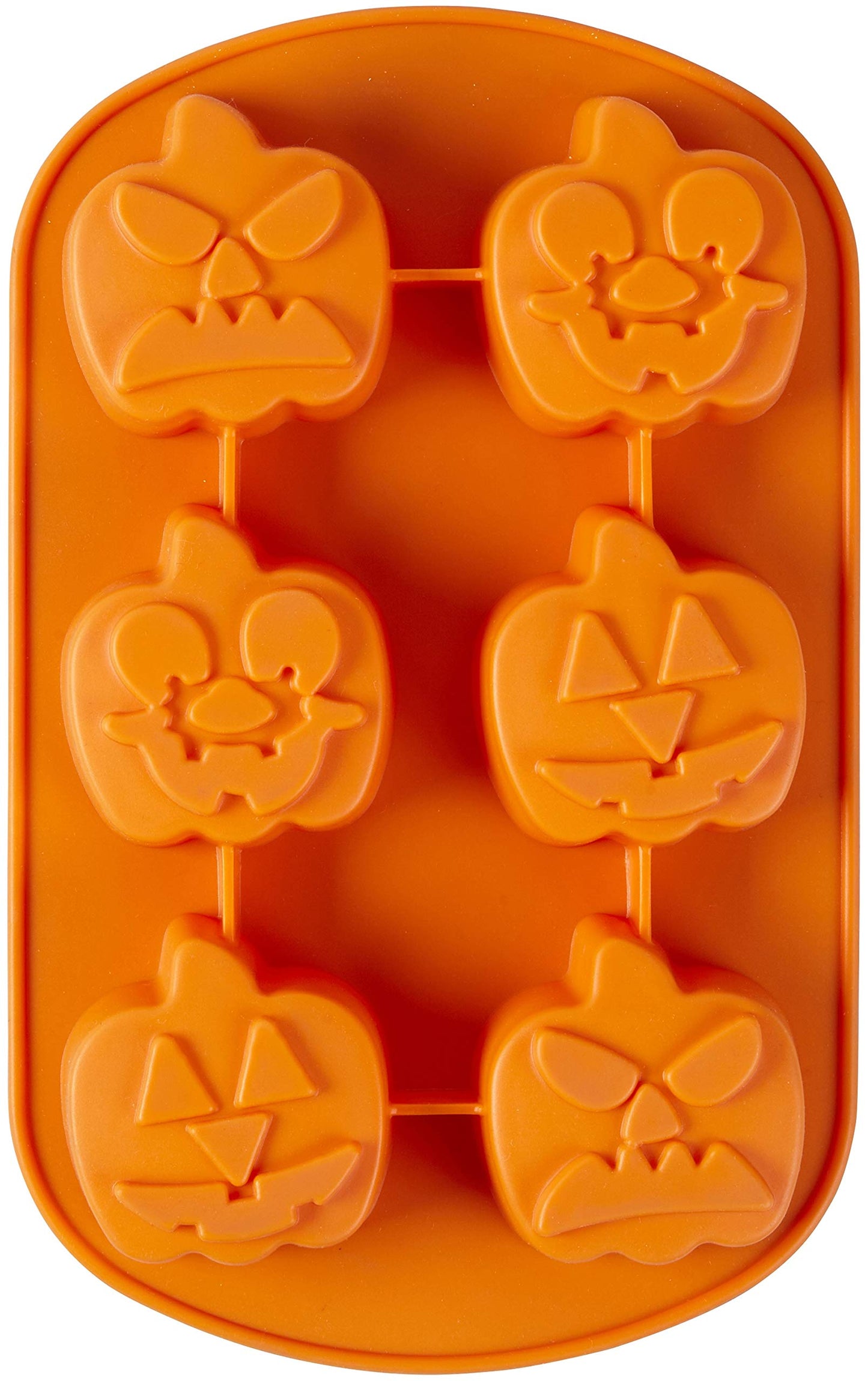 Wilton Jack-O-Lantern Non-Stick Silicone Mold, 6-Cavity