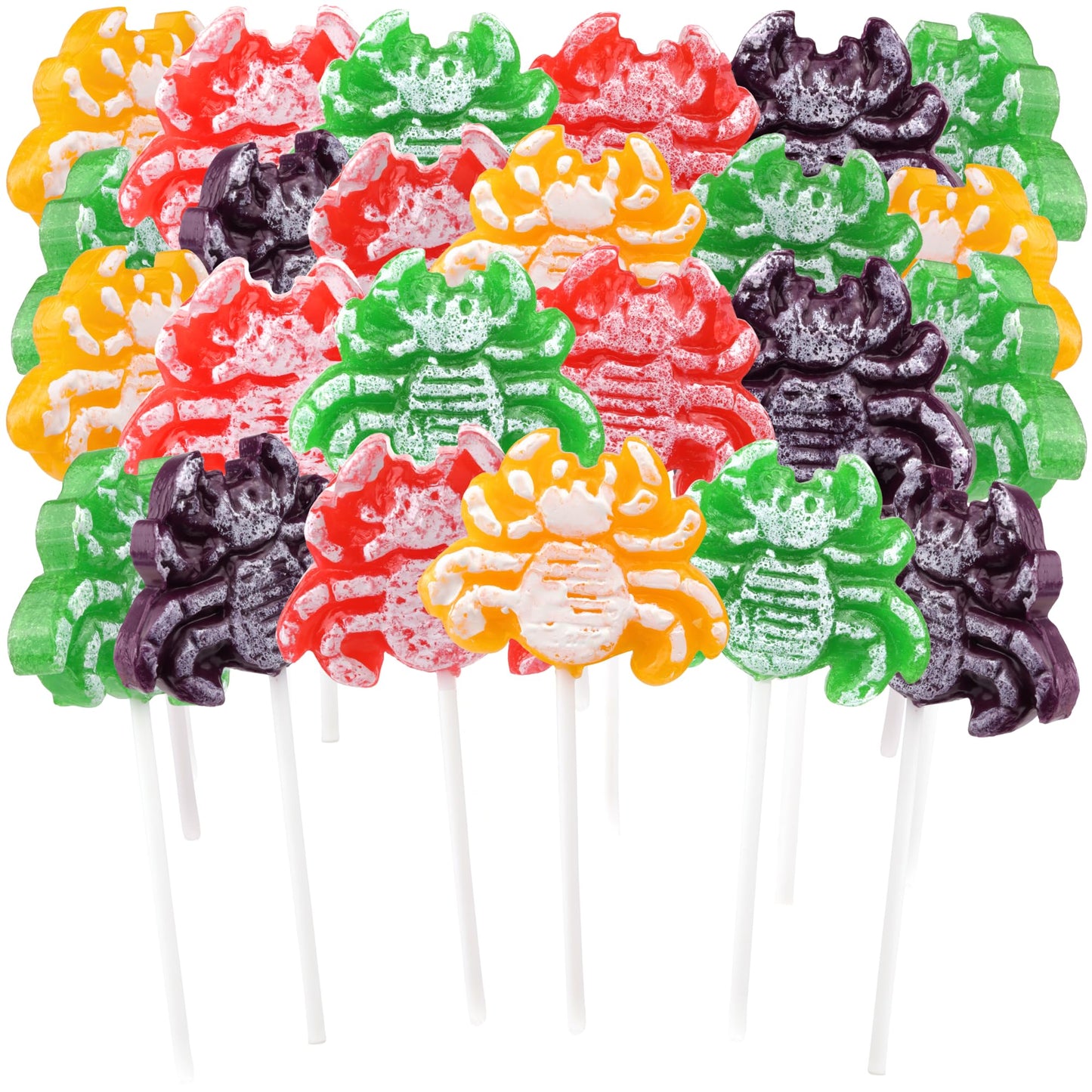 2025 Halloween Candy Party Favors, Individually Wrapped Spider Tattoo Lollipops, Trick or Treat Candies, 24 Count