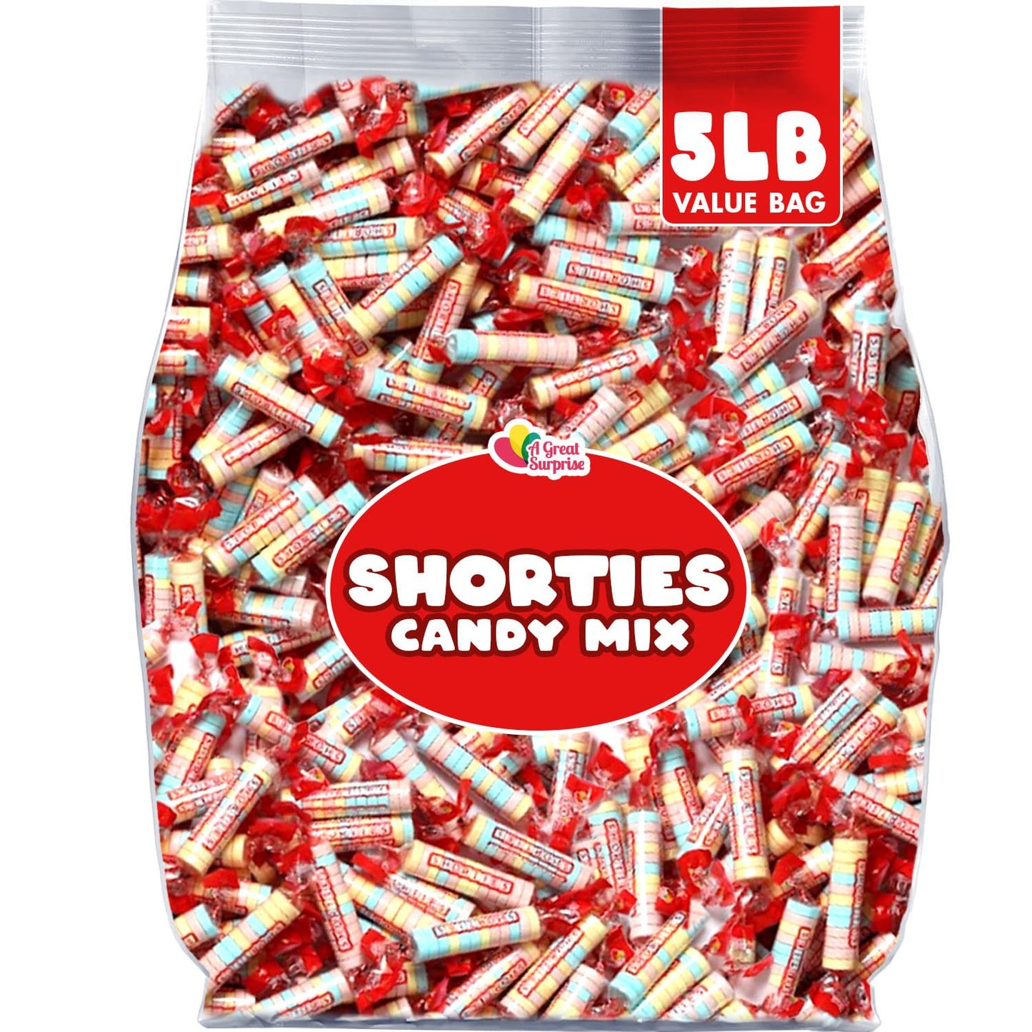 A Great Surprise Shorties Candy - 5 Pound Bag - Pressed Candies