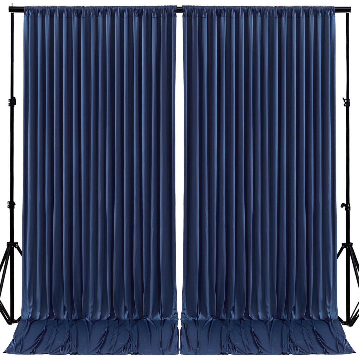 10x10 Navy Blue Backdrop Curtain for Parties Wrinkle Free Photo Curtains Backdrop Drapes Fabric Decoration for Wedding Birthday Party Baby Shower 5ft x 10ft,2 Panels