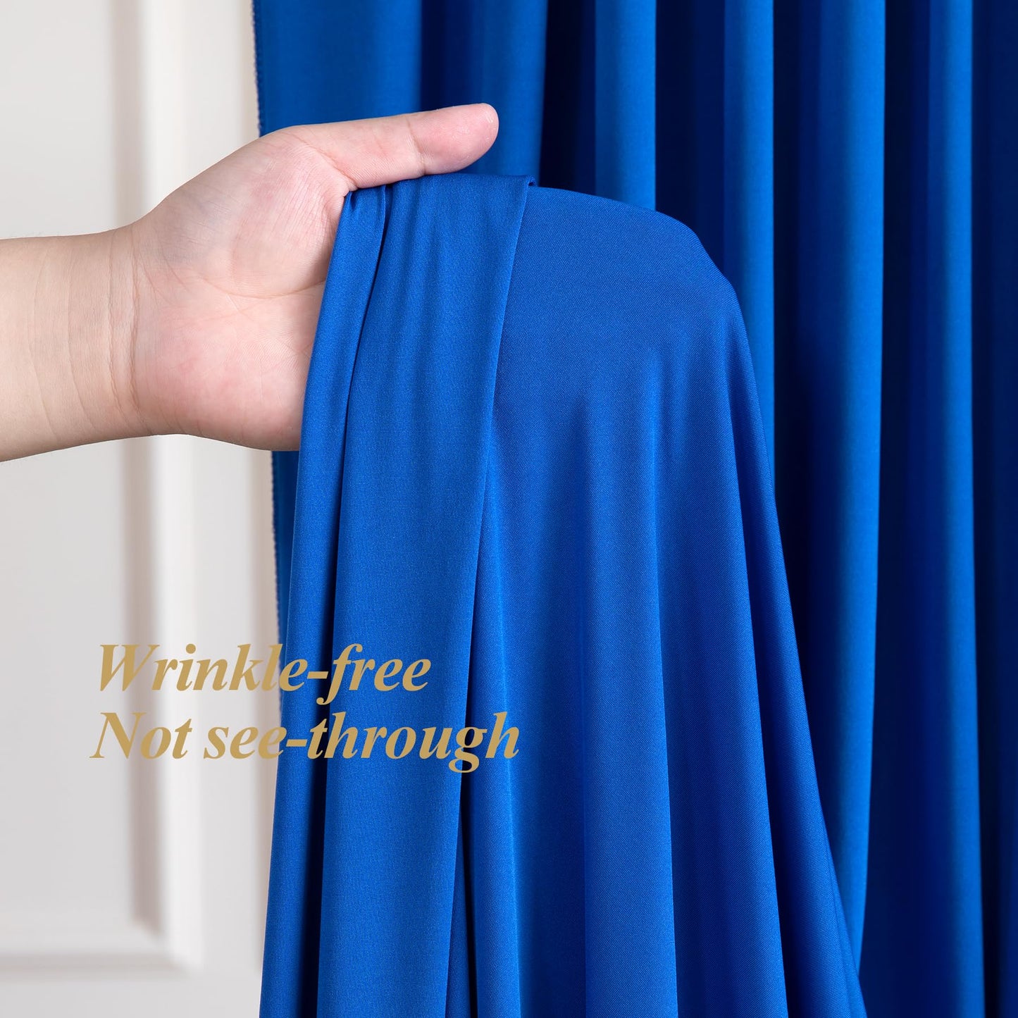 10x10ft Royal Blue Backdrop Curtains for Baby Shower, Wrinkle Free Photo Curtain Backdrops for Birthday Party, Polyester Backdrop Drapes for Wedding Photo Shoot (5ft x 10ft, 2 Panels)