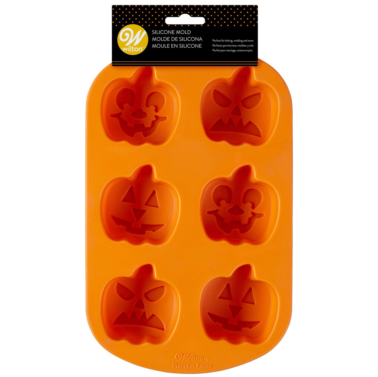 Wilton Jack-O-Lantern Non-Stick Silicone Mold, 6-Cavity