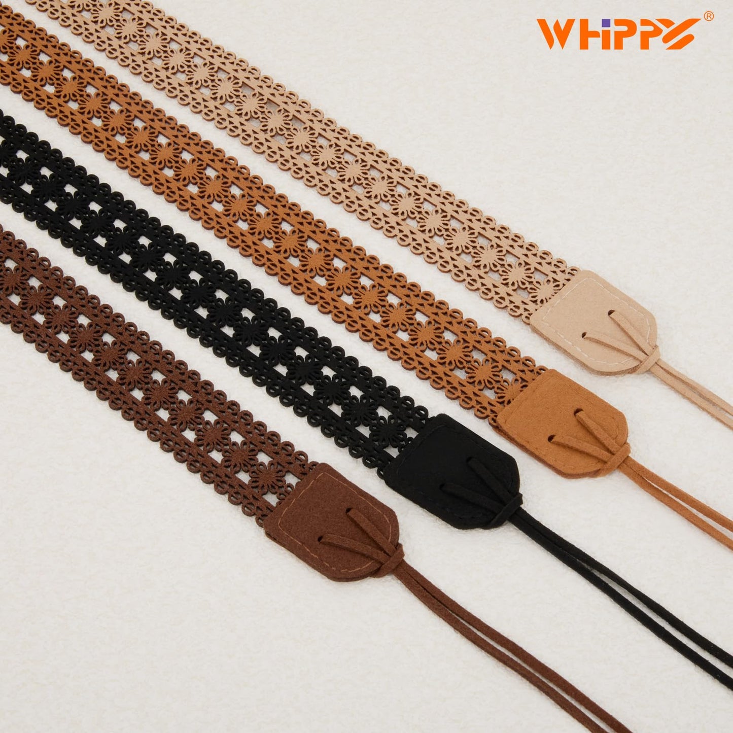 WHIPPY Boho Braid Skinny Belt for Cowgirl Western Ethnic Women Dress Belt Vintage Hand-Woven Waistband with Wax Rope Tassels, Light Beige