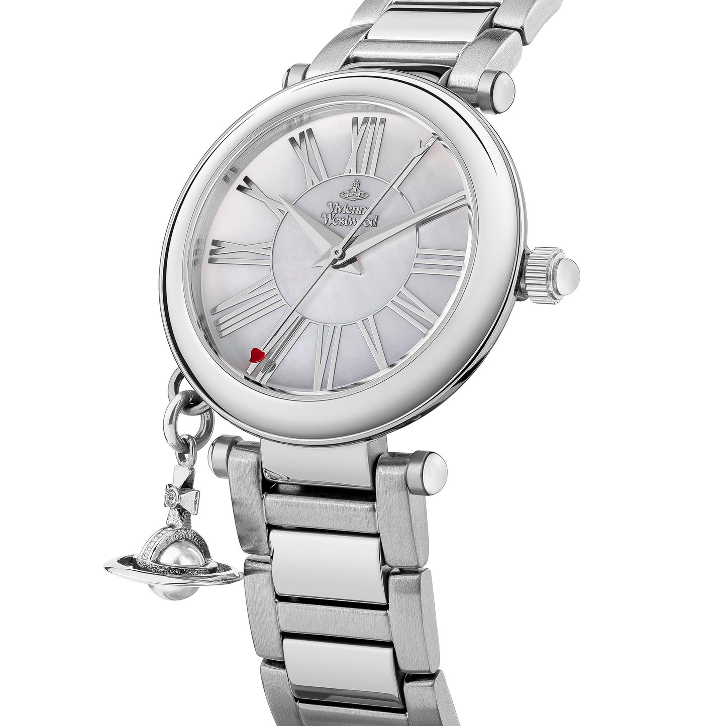Vivienne Westwood Mother Orb Ladies Quartz Watch with Silver Dial and Silver Stainless Steel Bracelet VV006PSLSL
