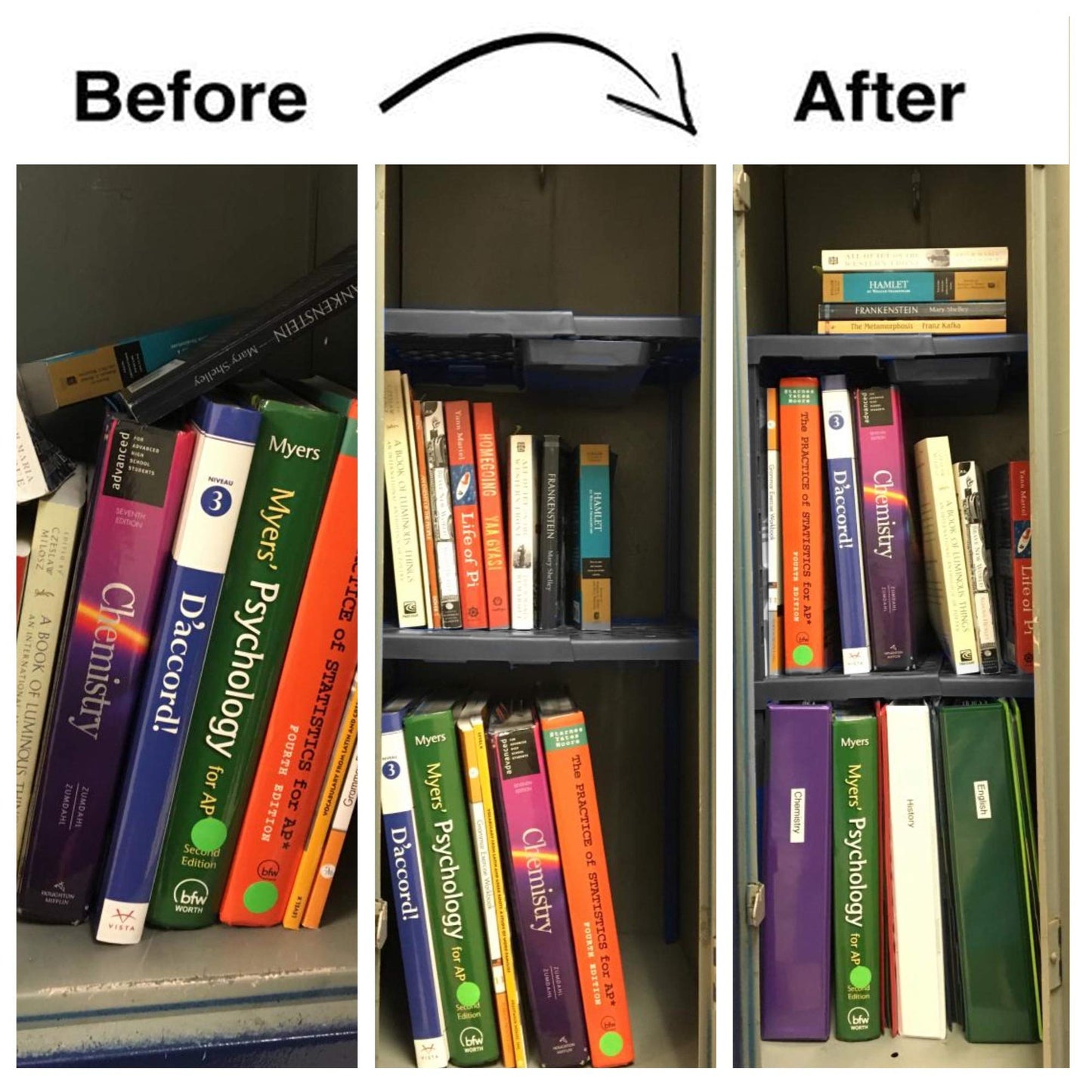 ABLinox Locker Organizer Shelf, Adjustable Width and Height, Ideal Locker for School, Office, and Gym Lockers (Black)