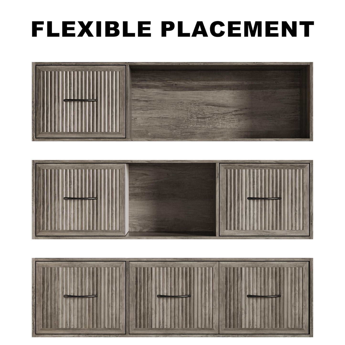 70" Book Shelf and Bookcase, Tall Bookshelf with Drawers, 48" Wide Modern 5 Tier Bookcase with 3 Bins Storage, Large Wood Display Cabinet with Adjustable Bin Storage for Living Room, Home Office, Grey