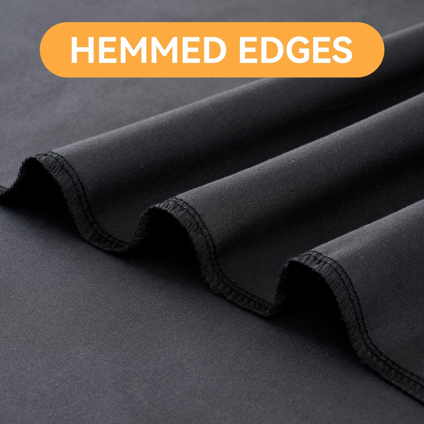 10x10FT Black Backdrop Curtains for Party, 2 Panels 5x10FT Thick Polyester Backdrop Drapes, Wrinkle Resistant Photography Background Drapes for Wedding Birthday Home Decoration