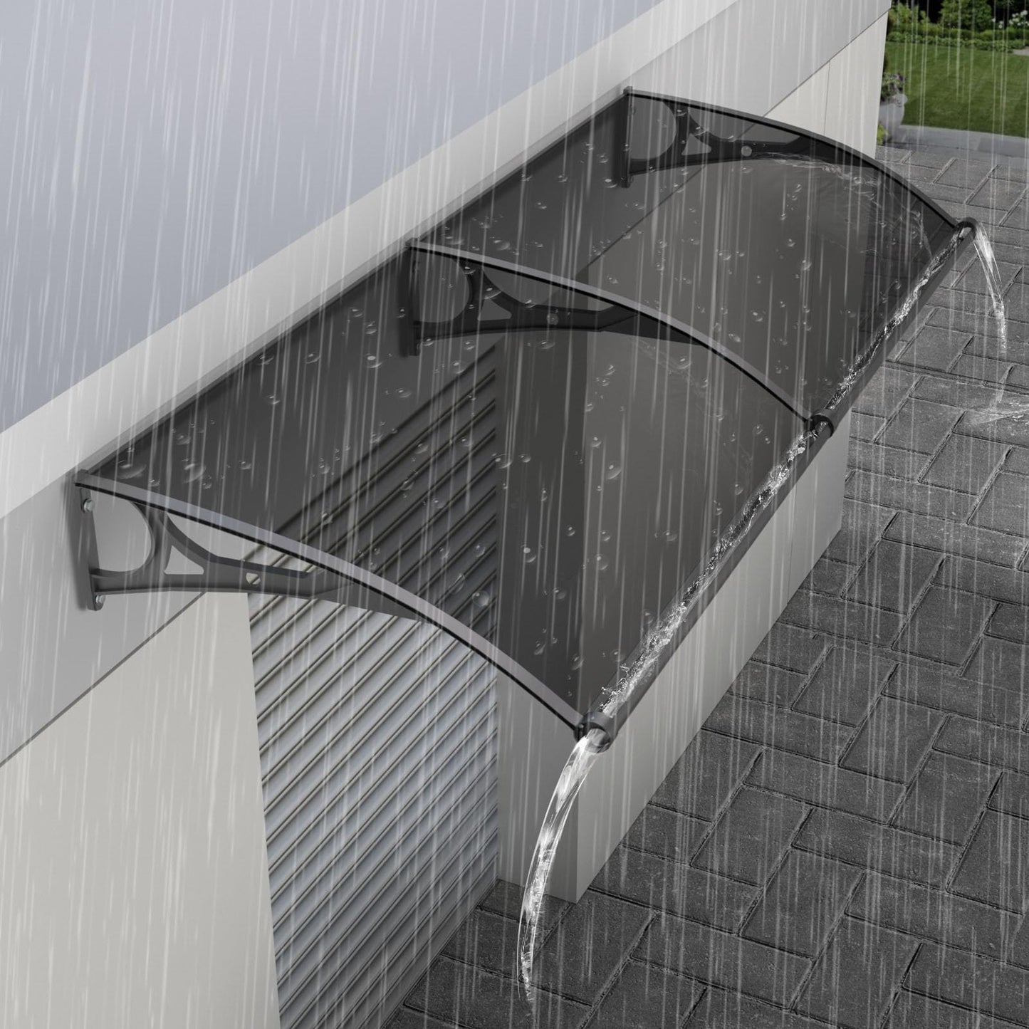 Window Door Patio Awning Door Awnings Exterior Rain and Snow Aluminum Alloy Bracket, Strong Load-Bearing Capacity, Long Service Life, Suitable for Patios, Deck Doors, Porches, Exterior Awnings
