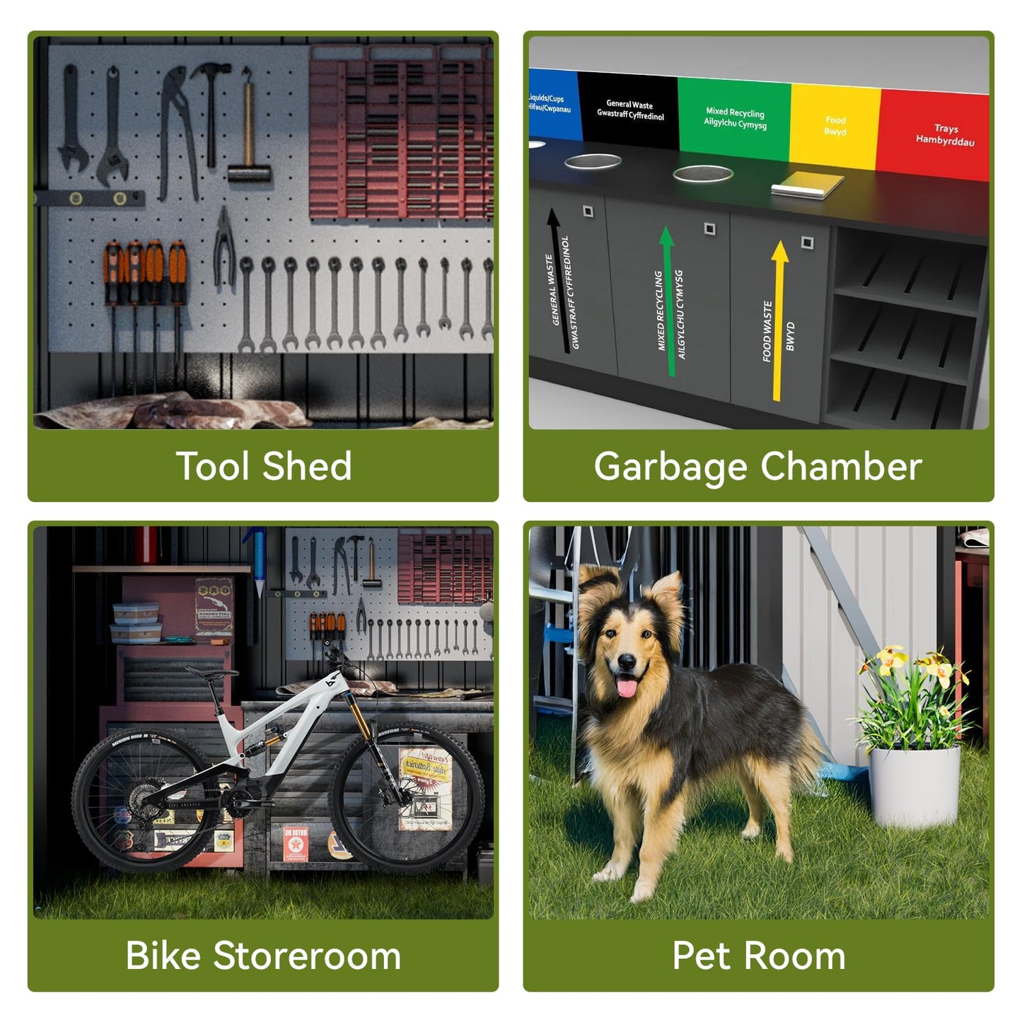 COMHOMA Shed Outdoor Storage Shed Metal,Lockable Doors Tool Sheds with Sloping Roof,Steel Garden Shed with Air Vent for Backyard,Patio,Lawn,Poolside (Grey, 6x4)
