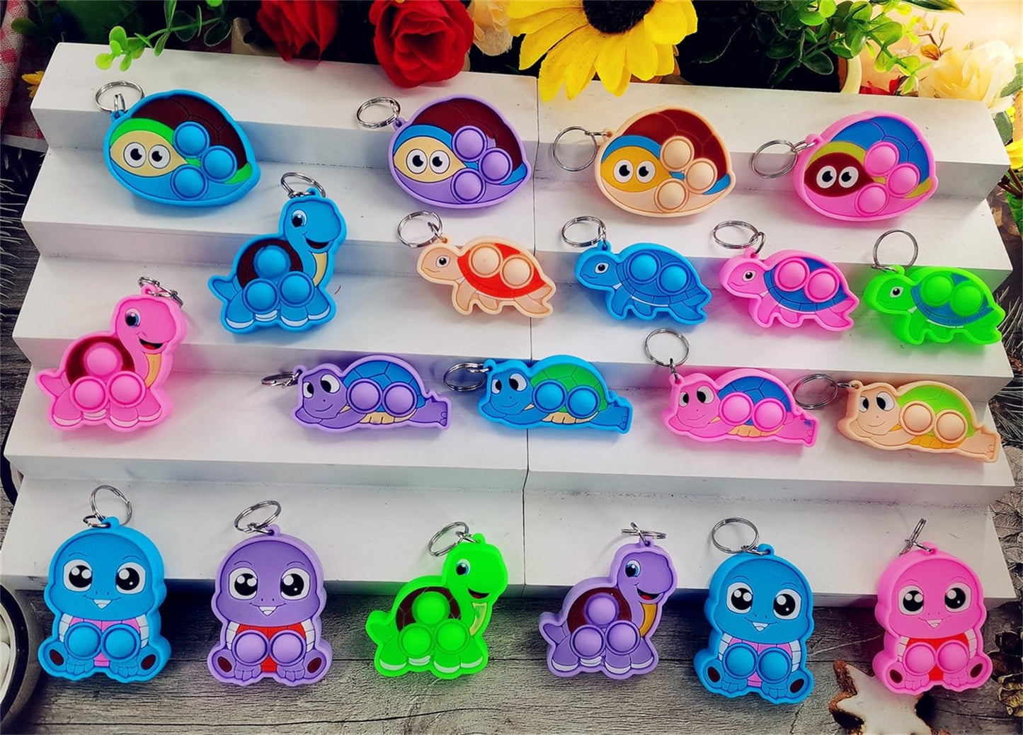 20 Packs Bulk Ocean Turtle Animal Classroom Students Prize, Mini Sea Creature Holiday Party Favors