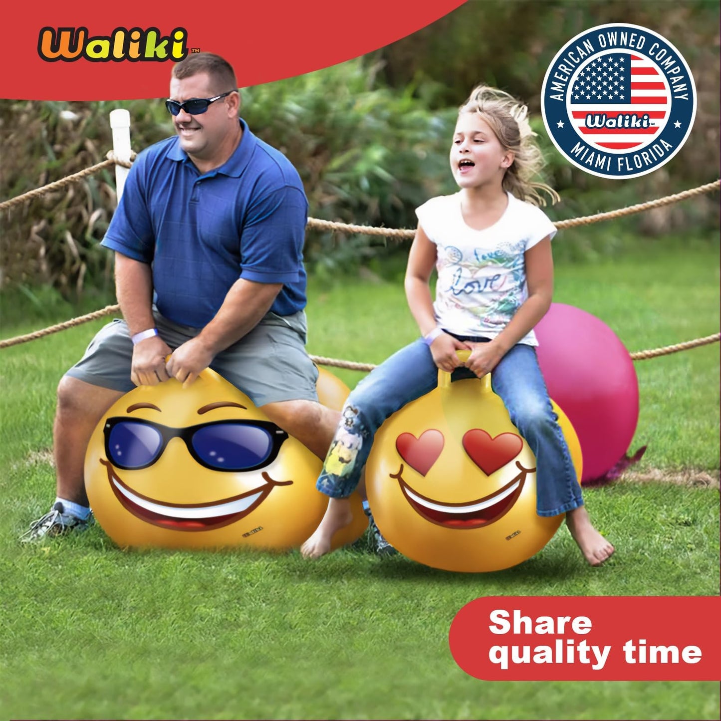 WALIKI Hopper Ball Party Pack | Set of 10 Bouncy Balls for 3 4 5 6 Year Olds | Fun Outdoor Birthday Games & Party Favors