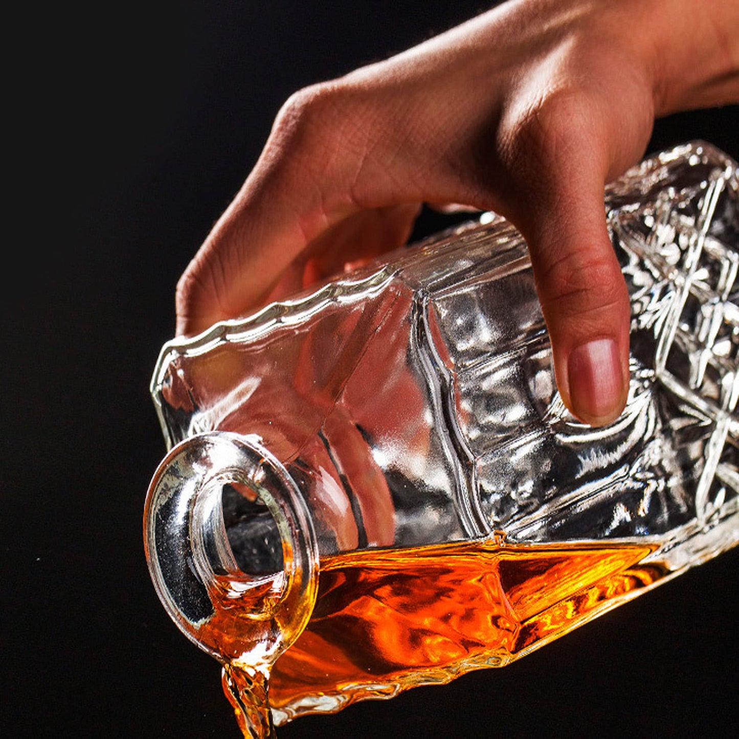 1PCS 33.8 oz Diamond Decanter Whiskey Decanter Crystal Whiskey Bottle – For Whiskey, Bourbon, Scotch and Spirits
